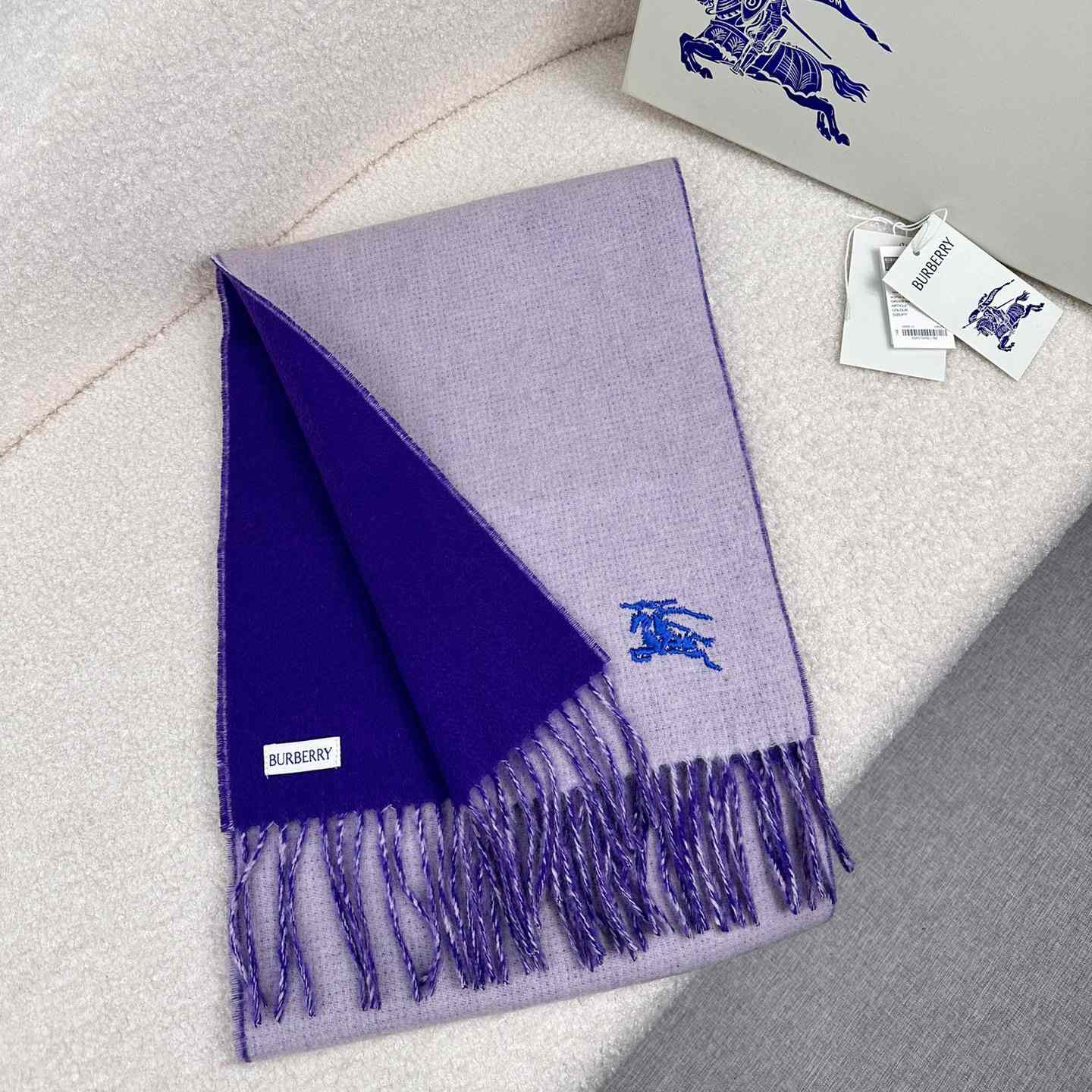 Burberry Reversible Cashmere Scarf - FashionPlug