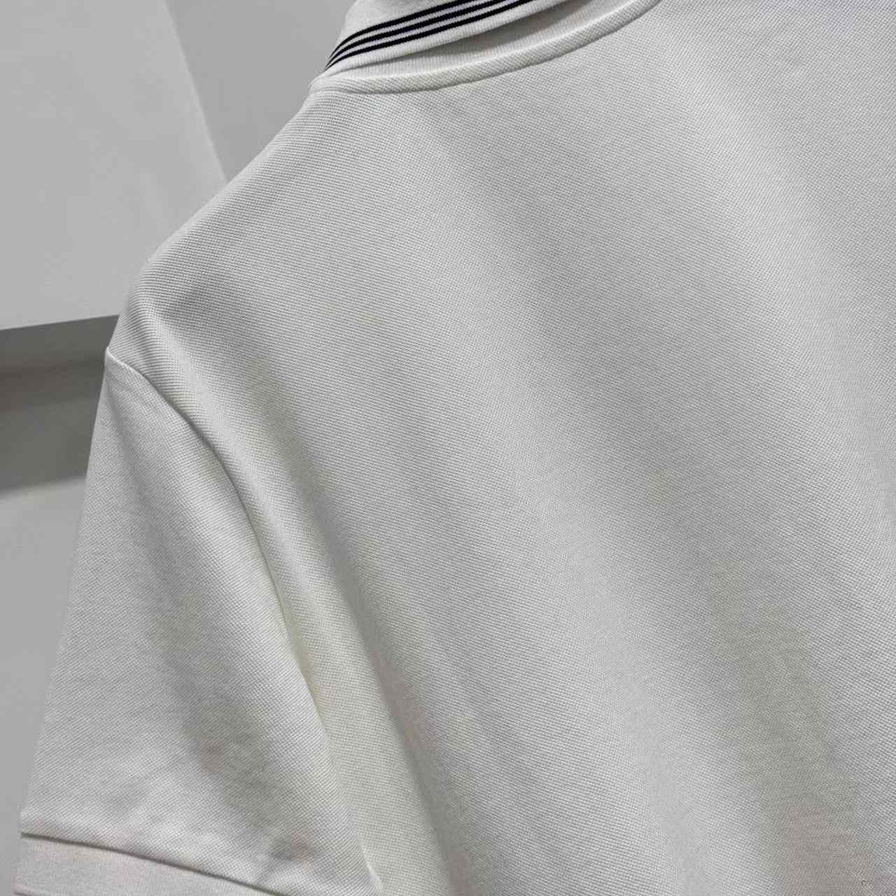 Miu Miu Ribbed Trim Zippered Polo Shirt - FashionPlug