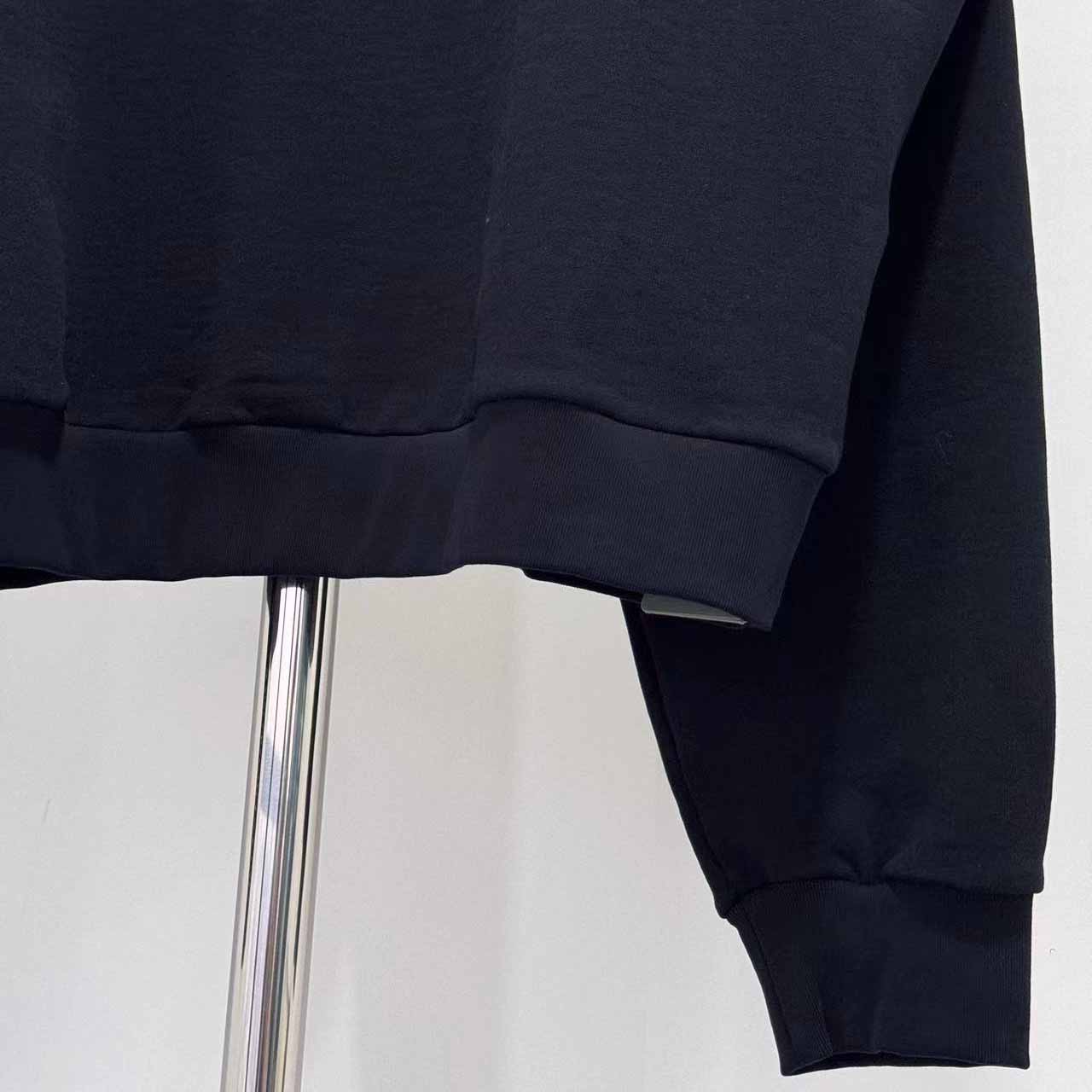Balenciaga Back Shirt Collar Crewneck In Faded Black - FashionPlug