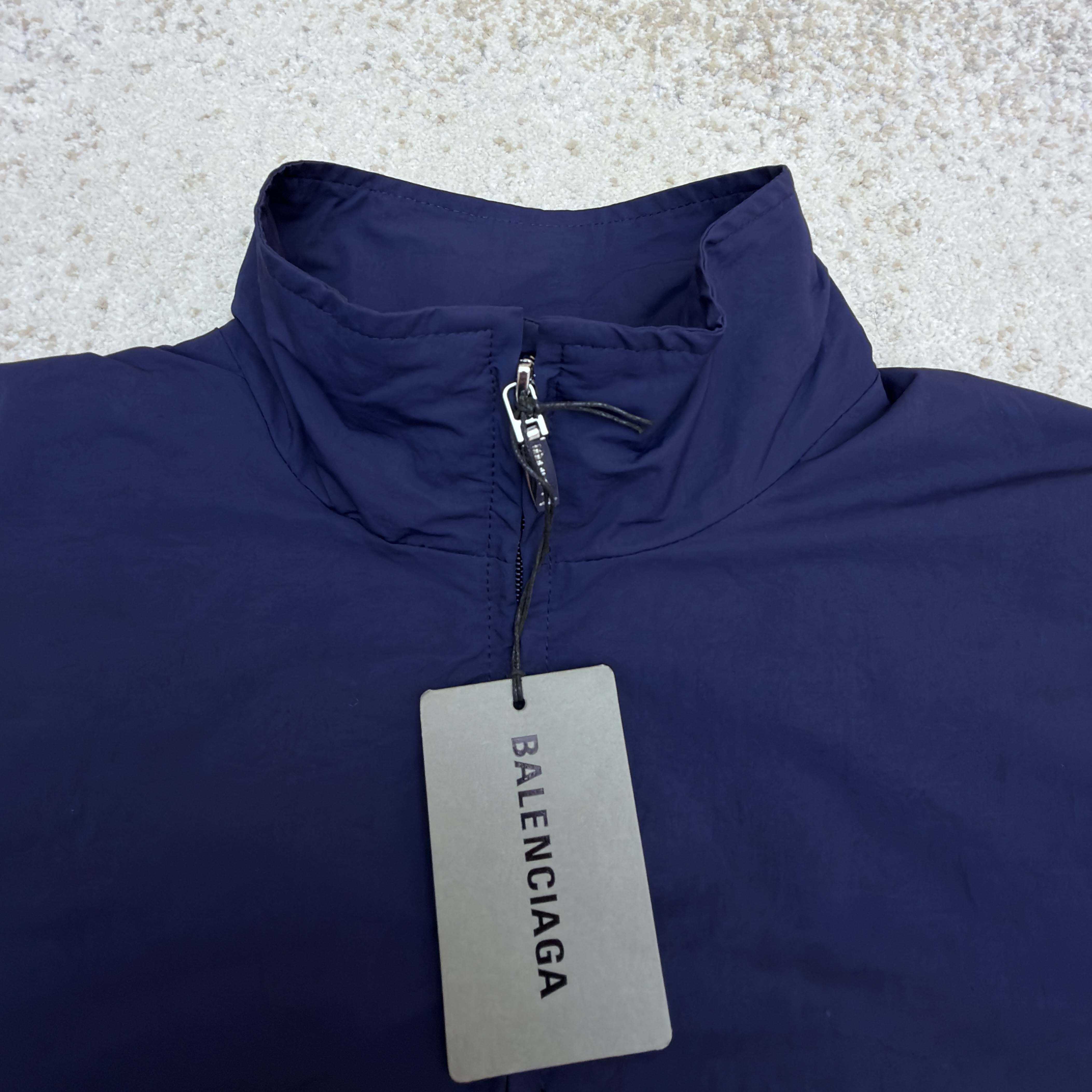 Balenciaga 3B Football Tracksuit Jacket In New Dark Navy - FashionPlug