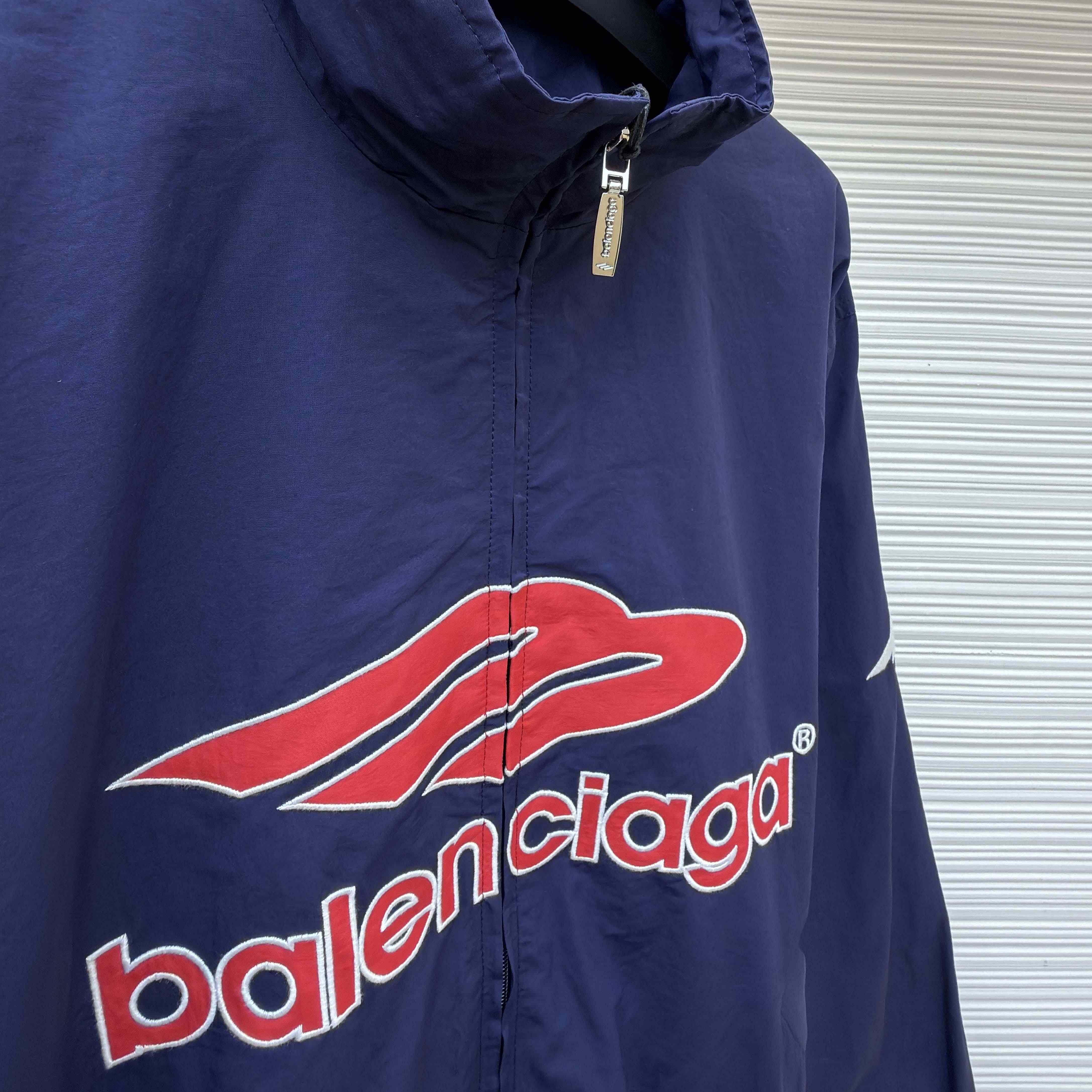 Balenciaga 3B Football Tracksuit Jacket In New Dark Navy - FashionPlug