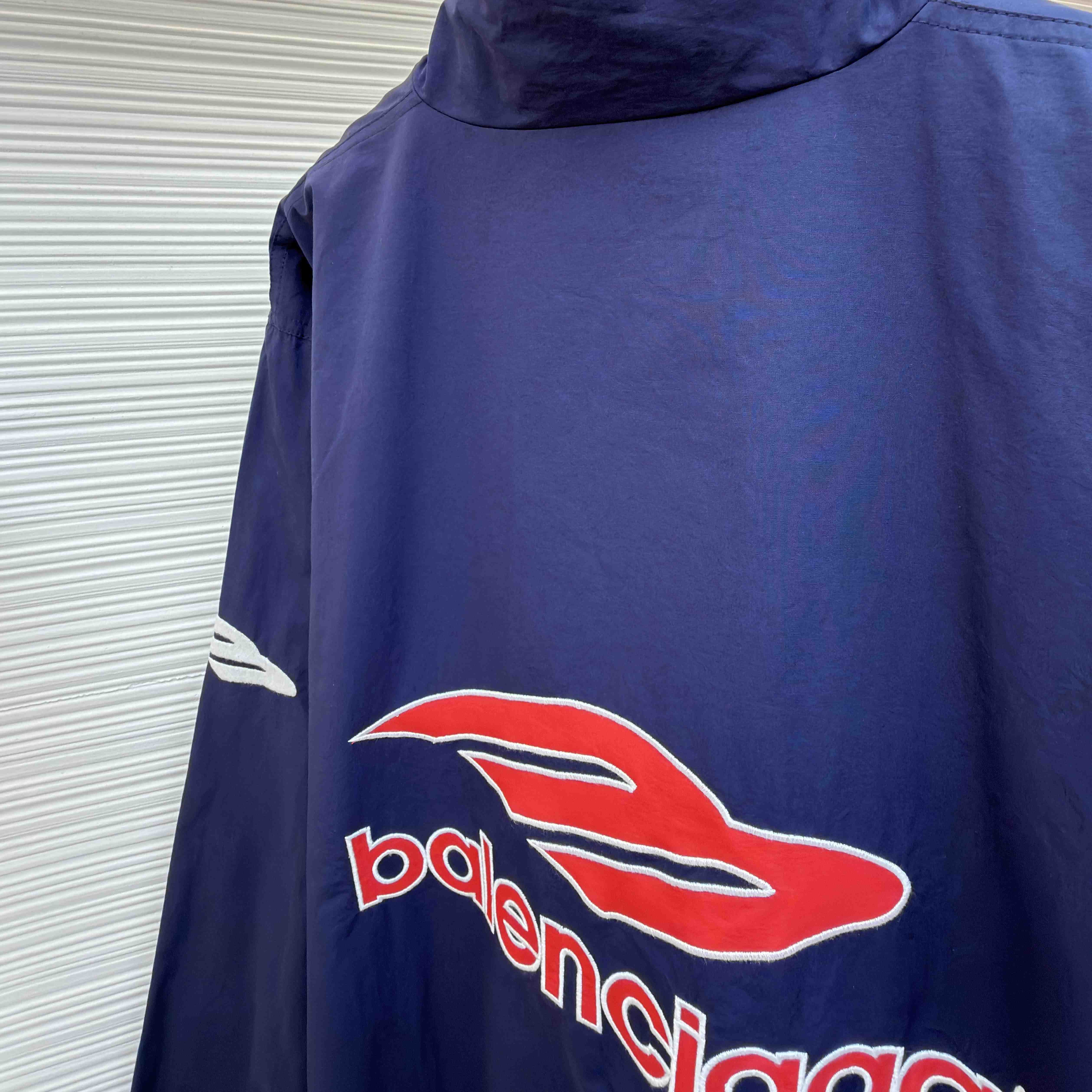 Balenciaga 3B Football Tracksuit Jacket In New Dark Navy - FashionPlug