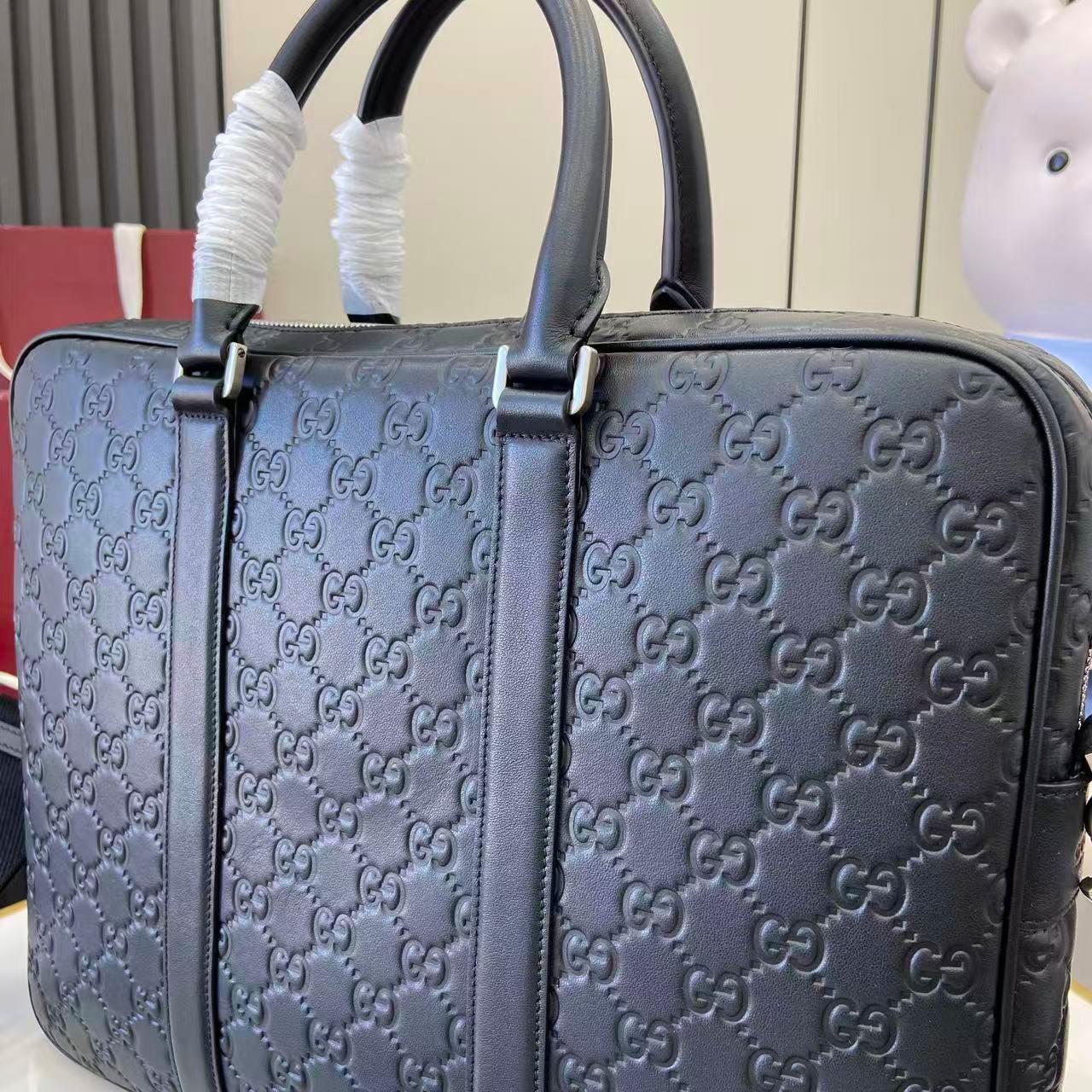 Gucci  GG Emblem Large Briefcase 850222 - FashionPlug