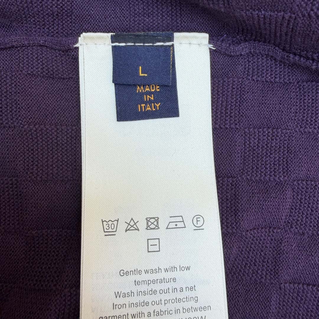 Louis Vuitton Damier Jacquard Short-Sleeved Crewneck    1AJTVL - FashionPlug