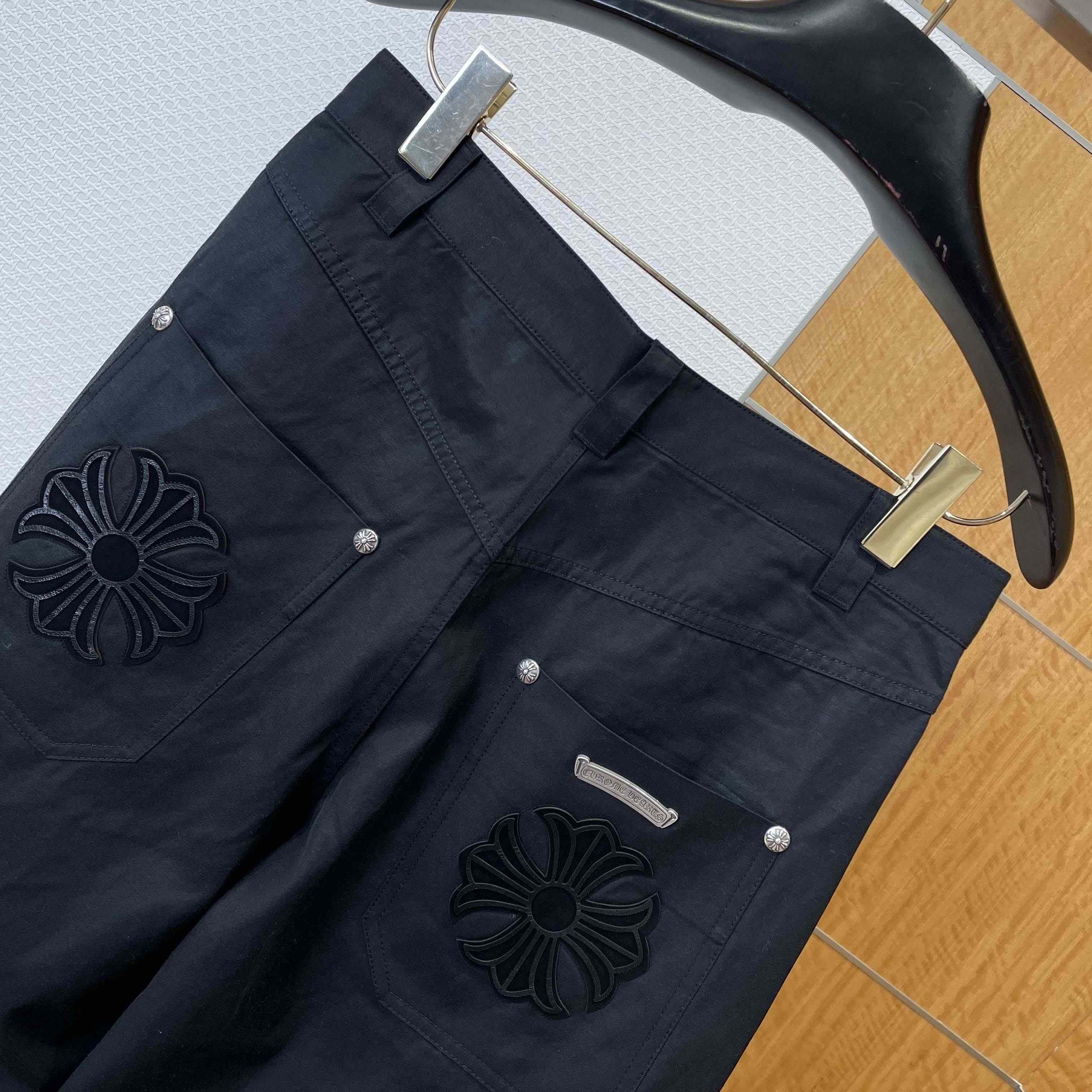 Chrome Heart Wide-leg Jeans - FashionPlug