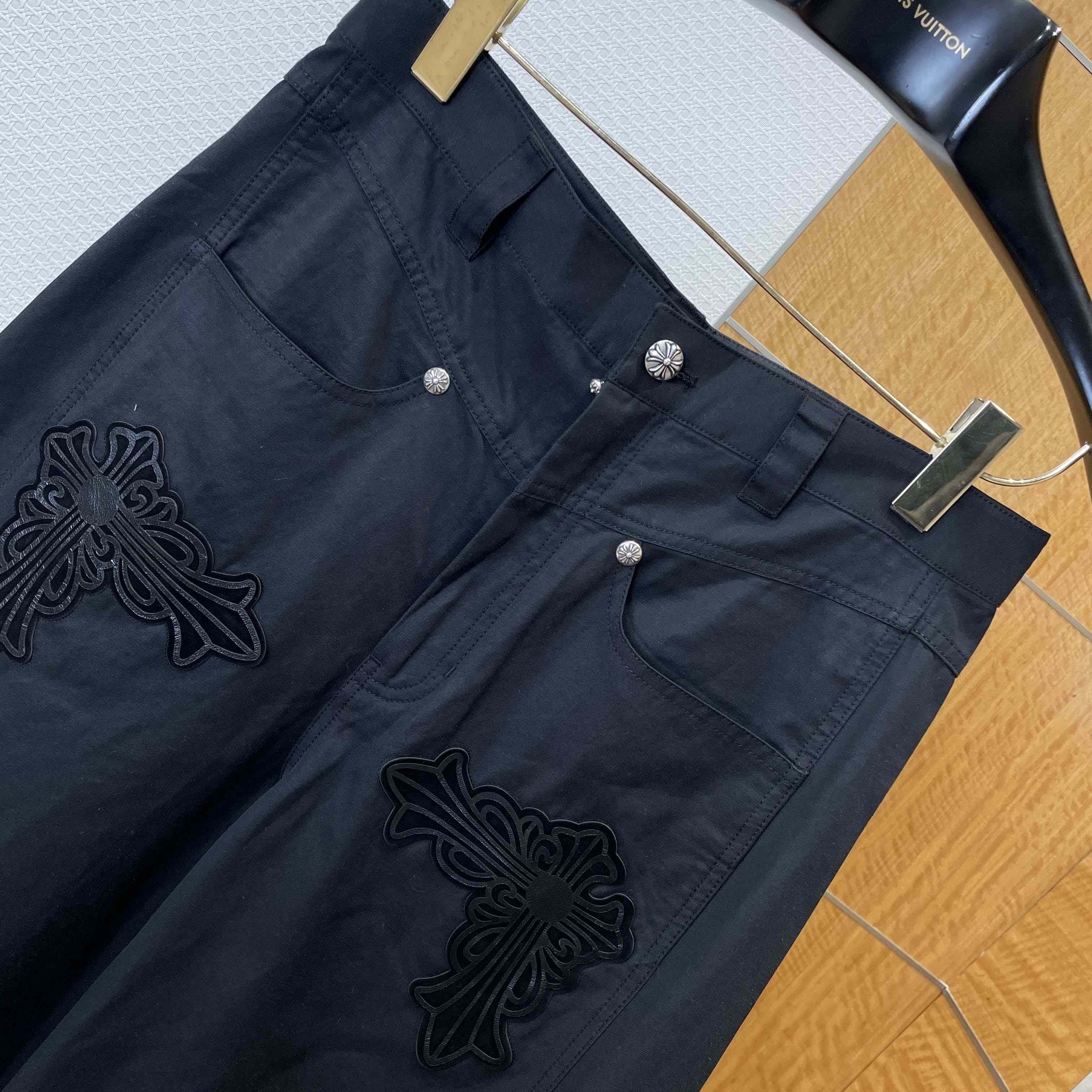 Chrome Heart Wide-leg Jeans - FashionPlug