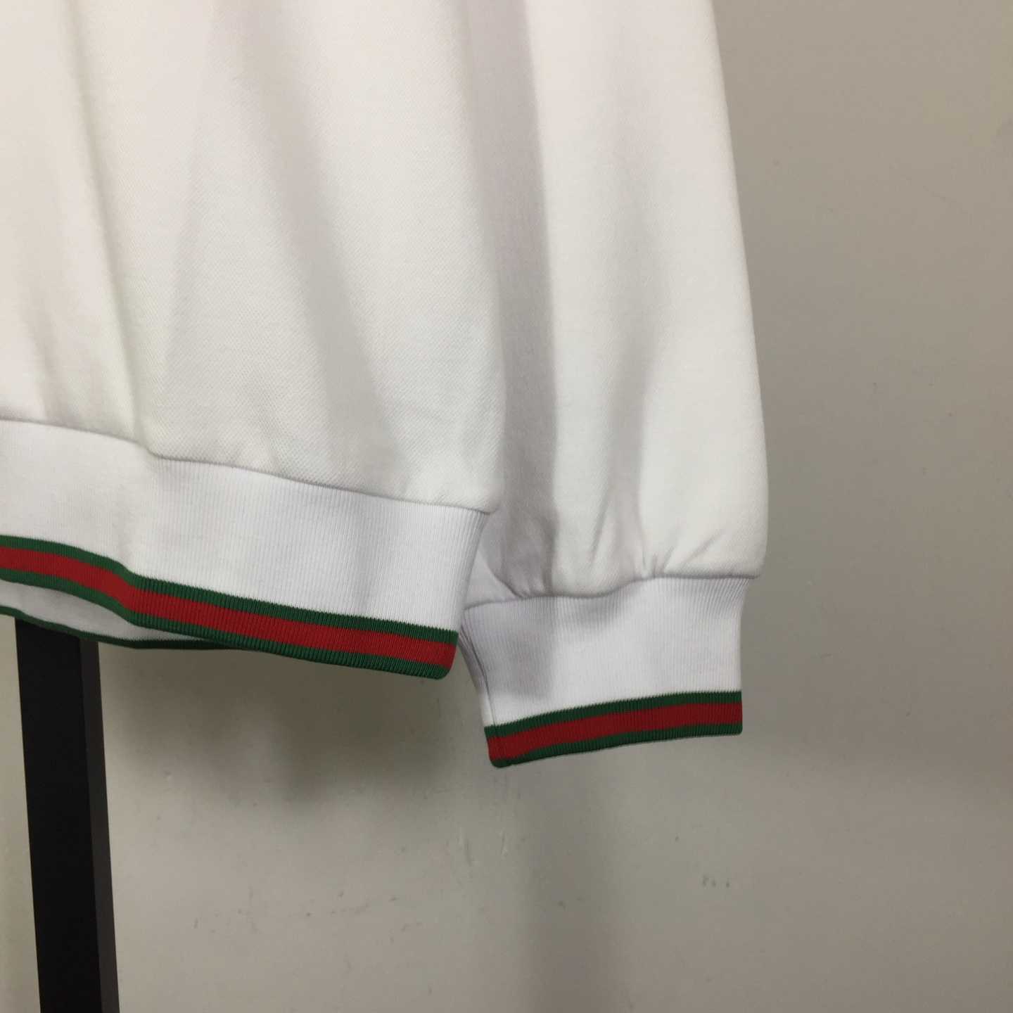 Gucci Cotton Piquet Sweatshirt With Web - FashionPlug