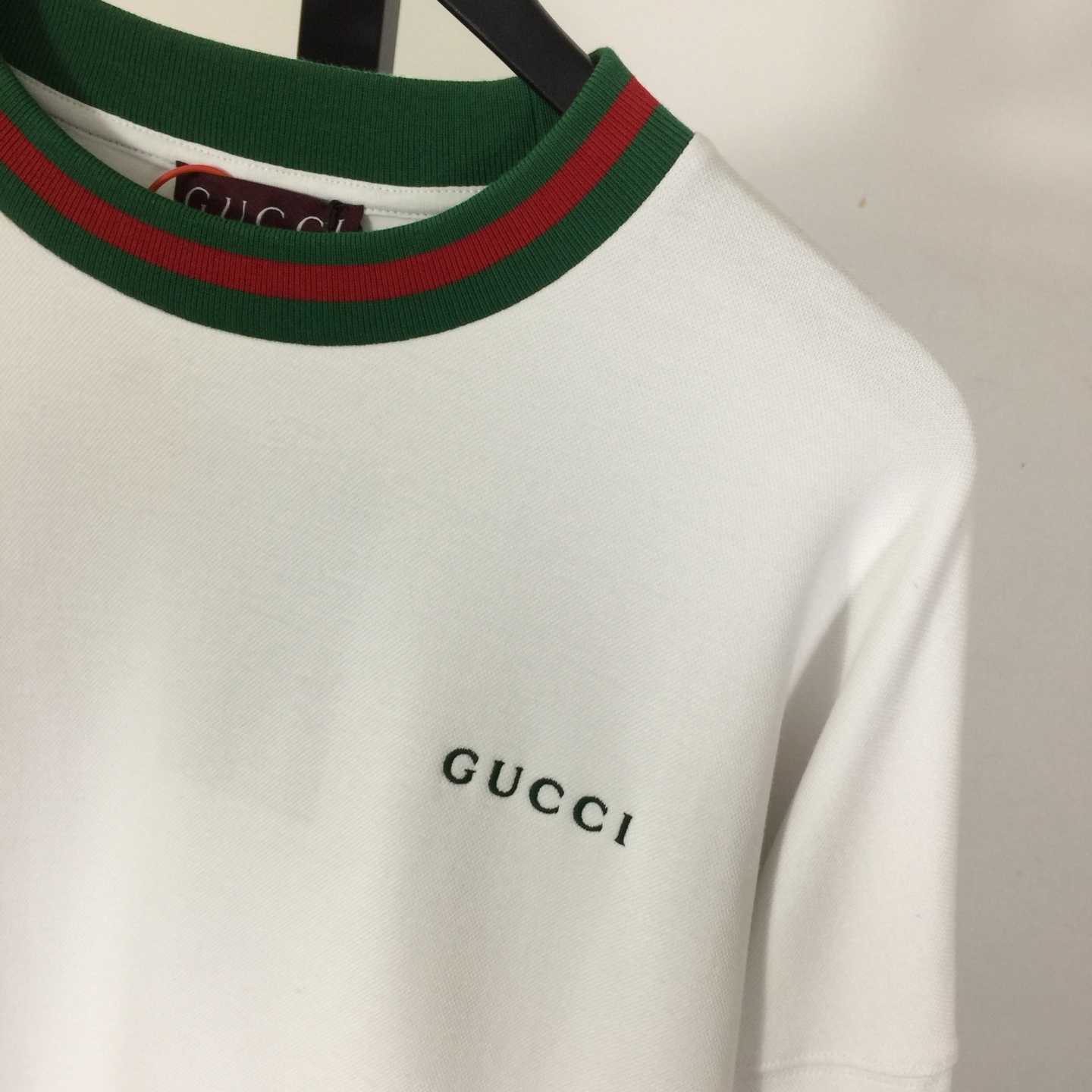 Gucci Cotton Piquet Sweatshirt With Web - FashionPlug