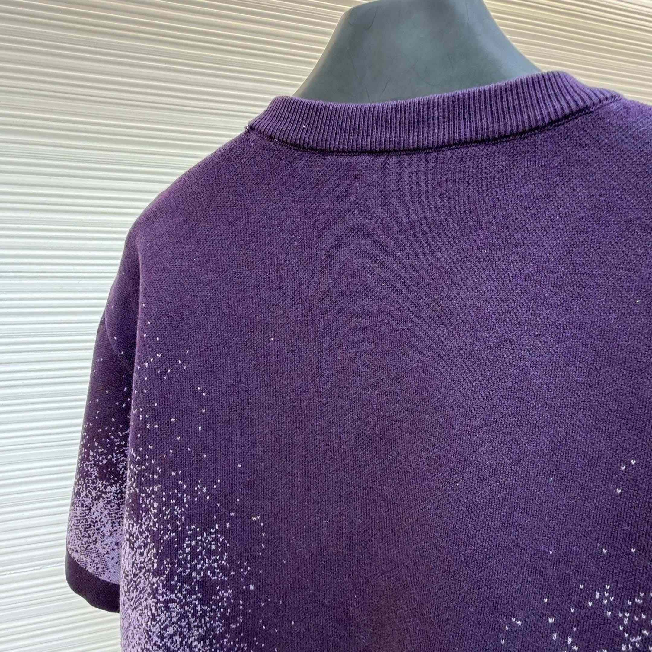  Louis Vuitton Monogram Jacquard Short-Sleeved Crewneck      1AJTV8 - FashionPlug