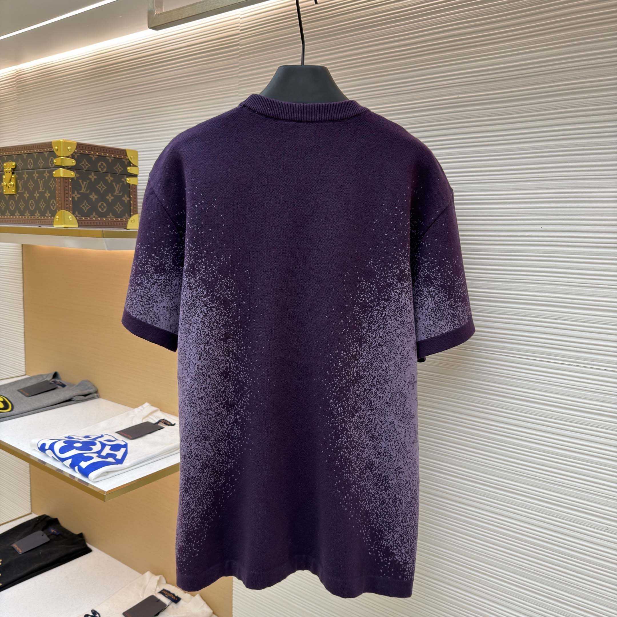  Louis Vuitton Monogram Jacquard Short-Sleeved Crewneck      1AJTV8 - FashionPlug