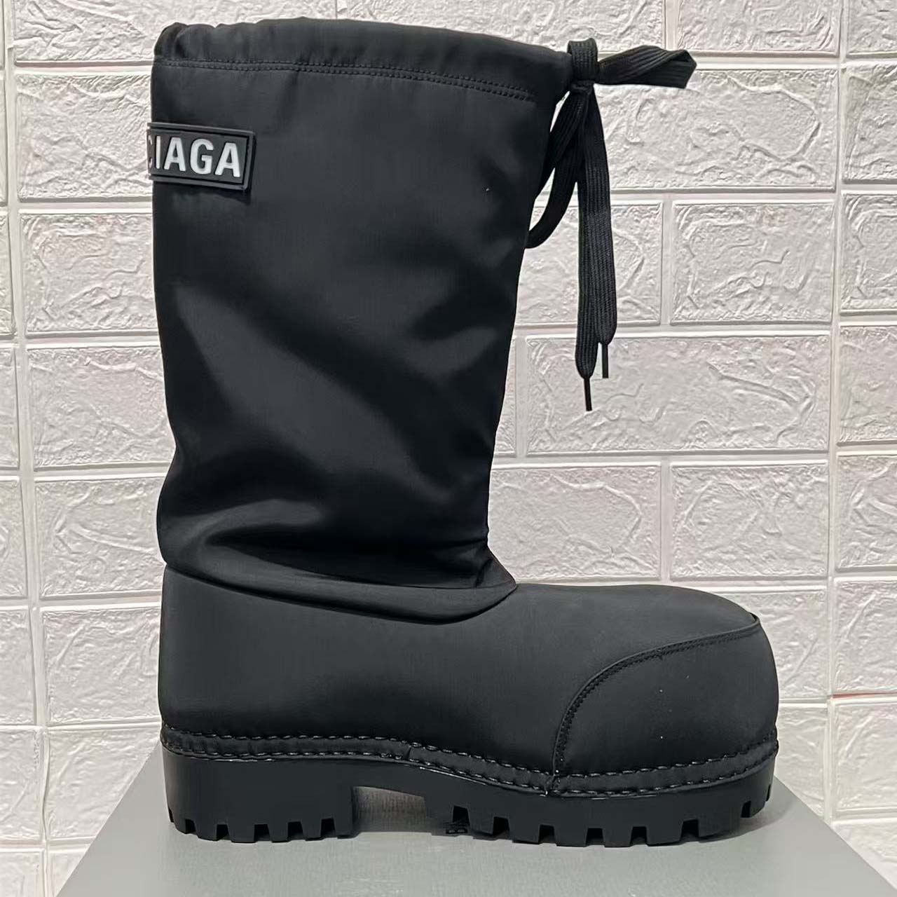 Balenciaga Alaska High Boot In Black Nylon - FashionPlug