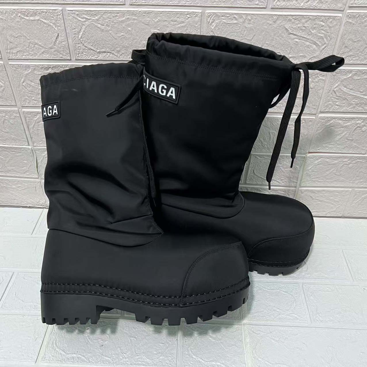 Balenciaga Alaska High Boot In Black Nylon - FashionPlug