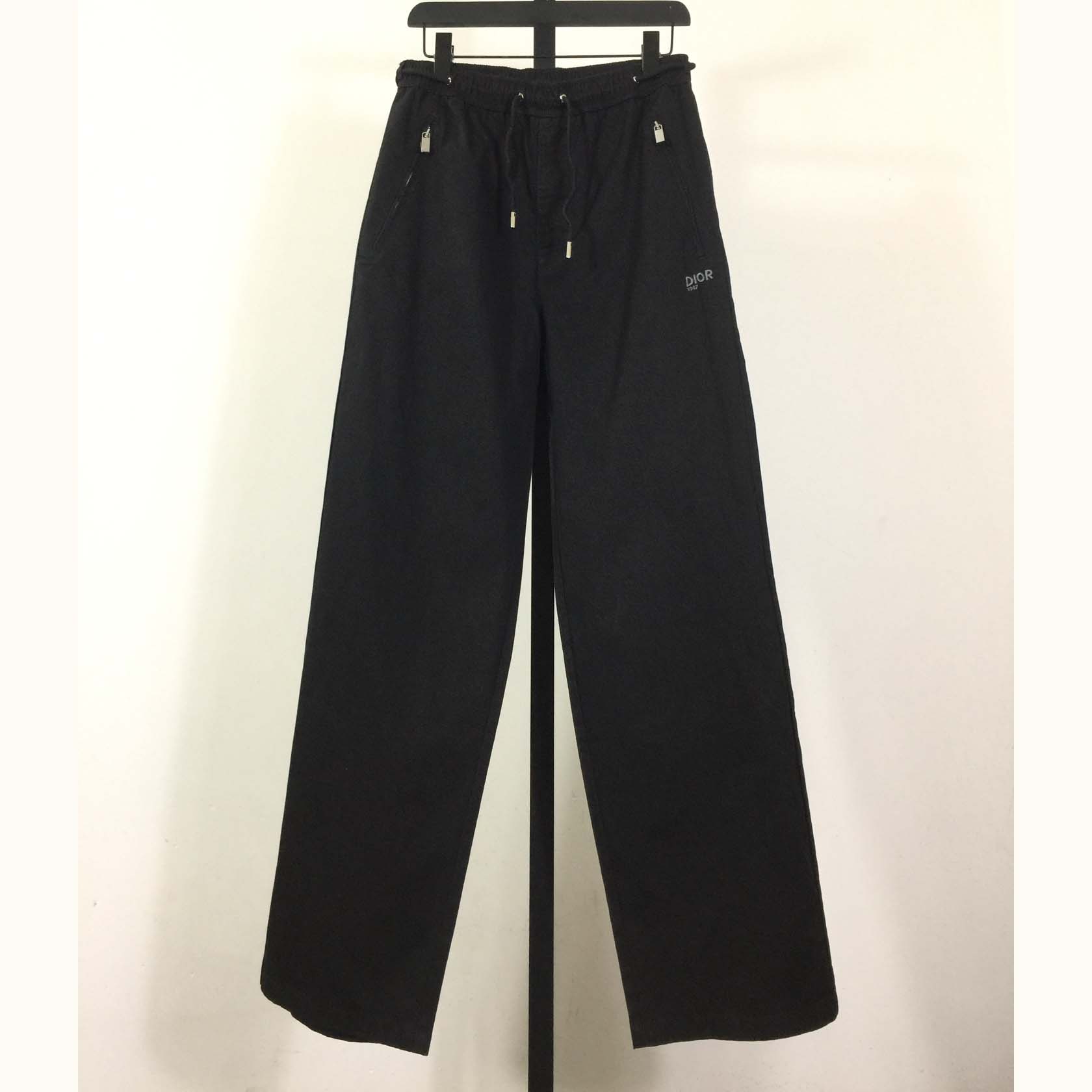 Dior Mountain Track Pants Black Blended Cotton Twill  - FashionPlug