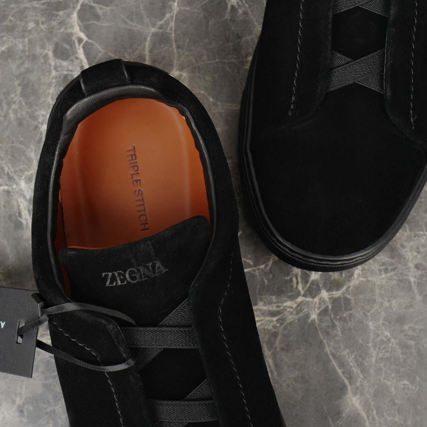 Zegna Suede Triple Stitch™ Sneakers - FashionPlug