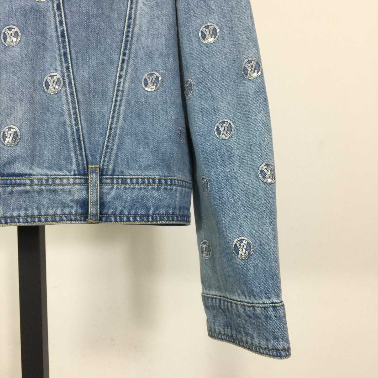 Louis Vuitton Sequin Signature Denim Jacket - FashionPlug