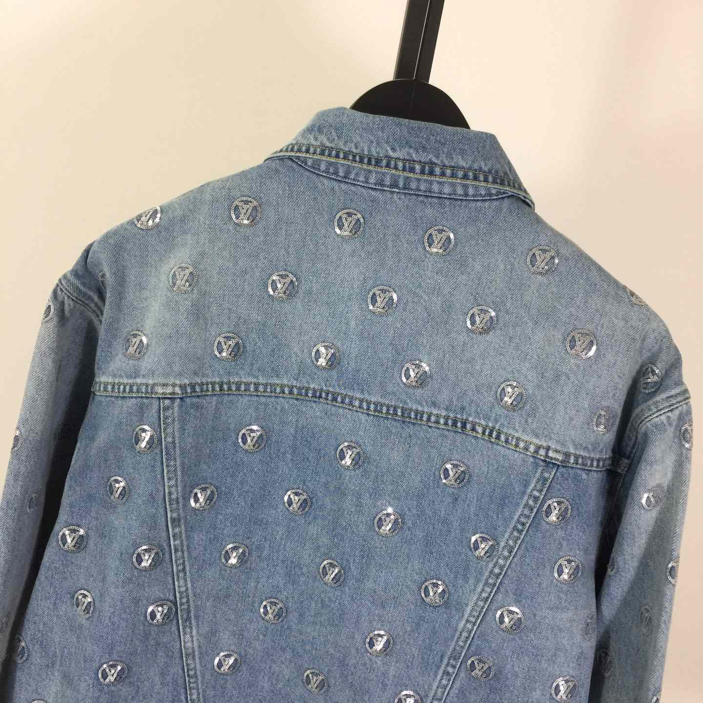 Louis Vuitton Sequin Signature Denim Jacket - FashionPlug