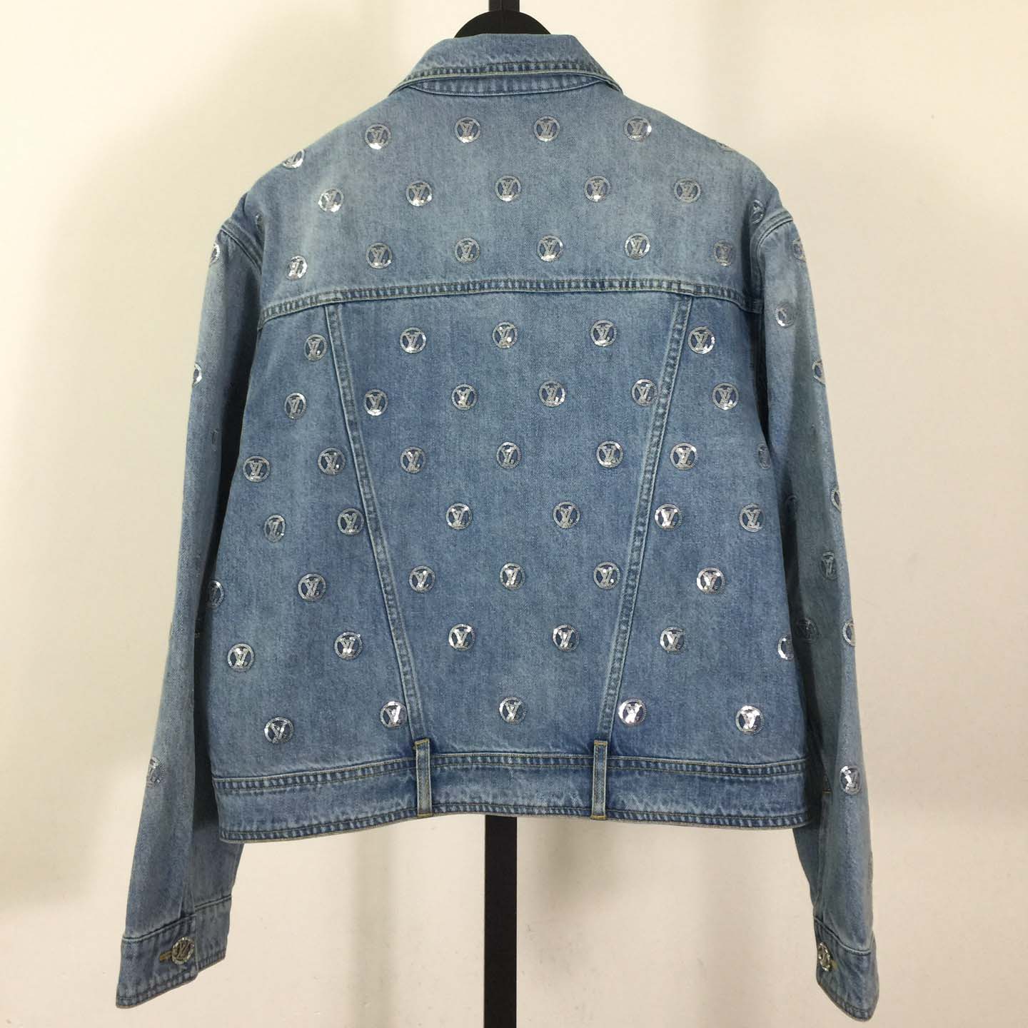 Louis Vuitton Sequin Signature Denim Jacket - FashionPlug