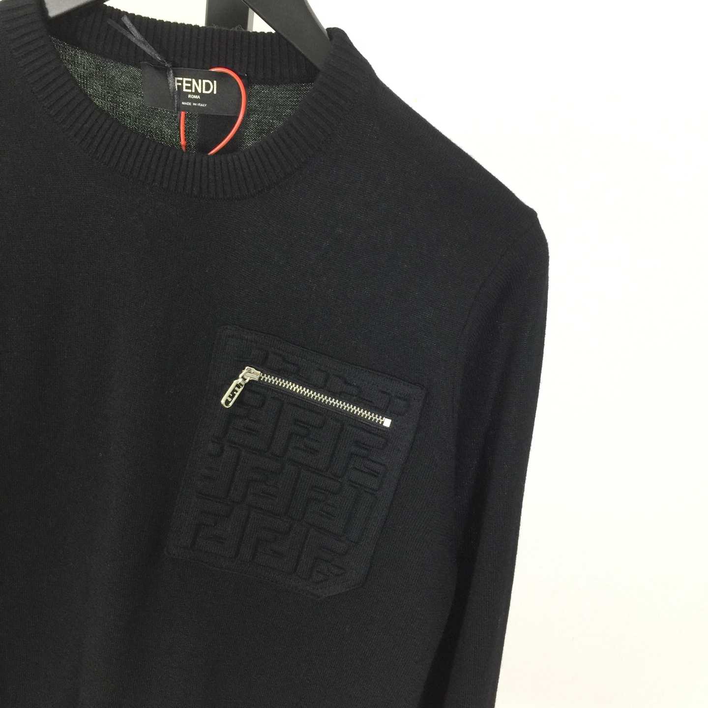 Fendi Black Wool Pullover - FashionPlug