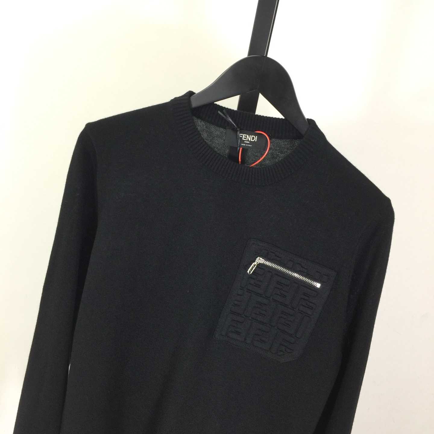 Fendi Black Wool Pullover - FashionPlug