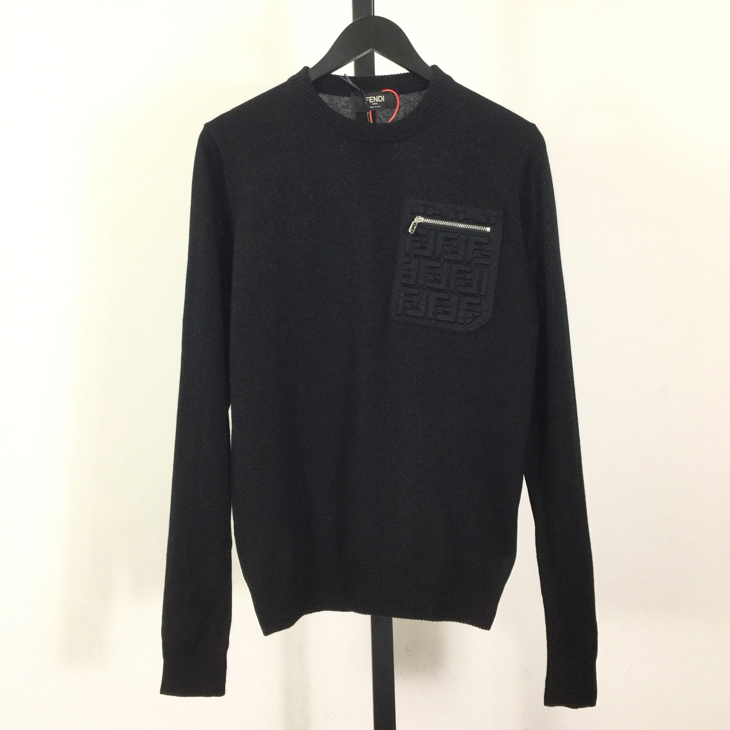 Fendi Black Wool Pullover - FashionPlug