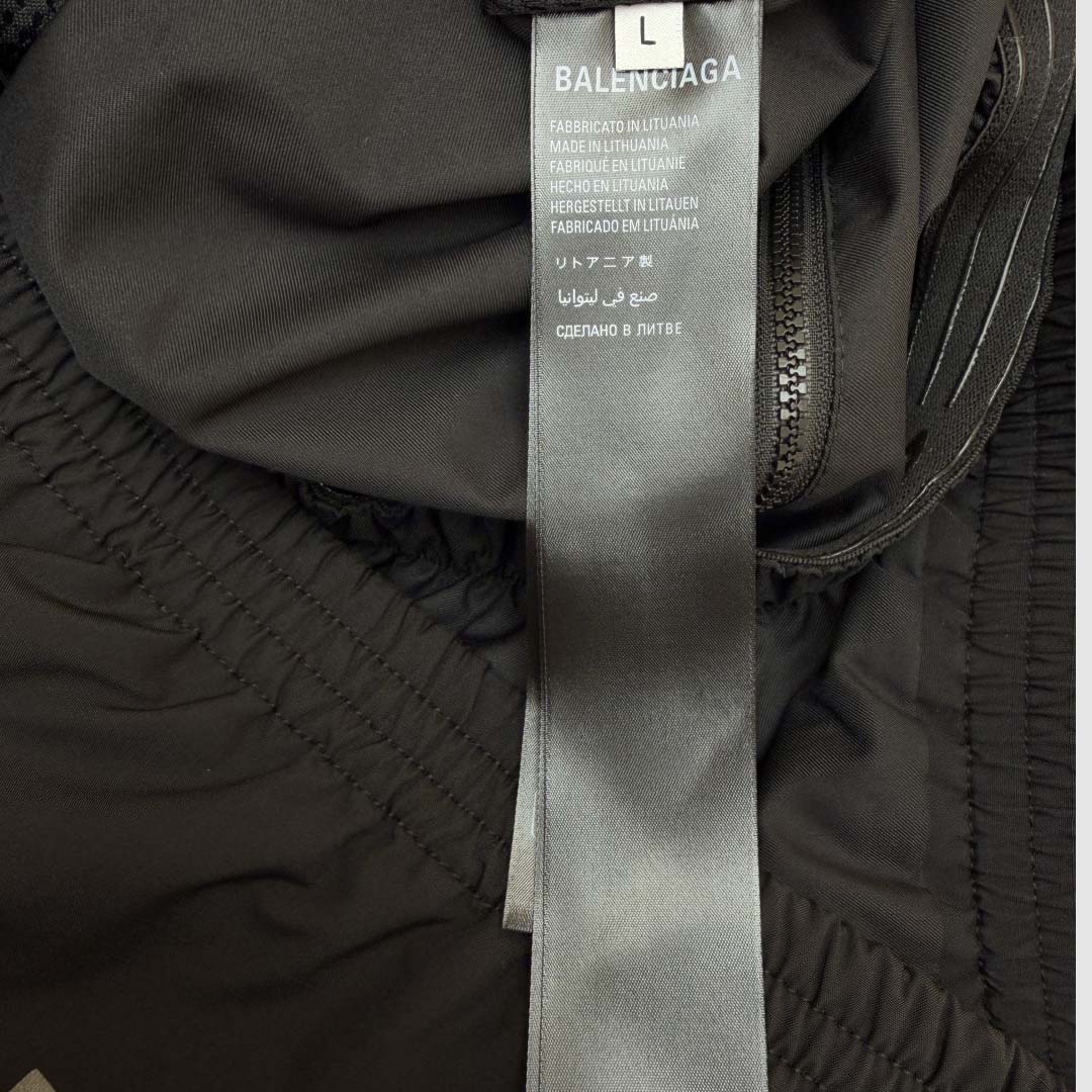 Balenciaga 3B Sports Icon Ski Tracksuit Parka in black - FashionPlug