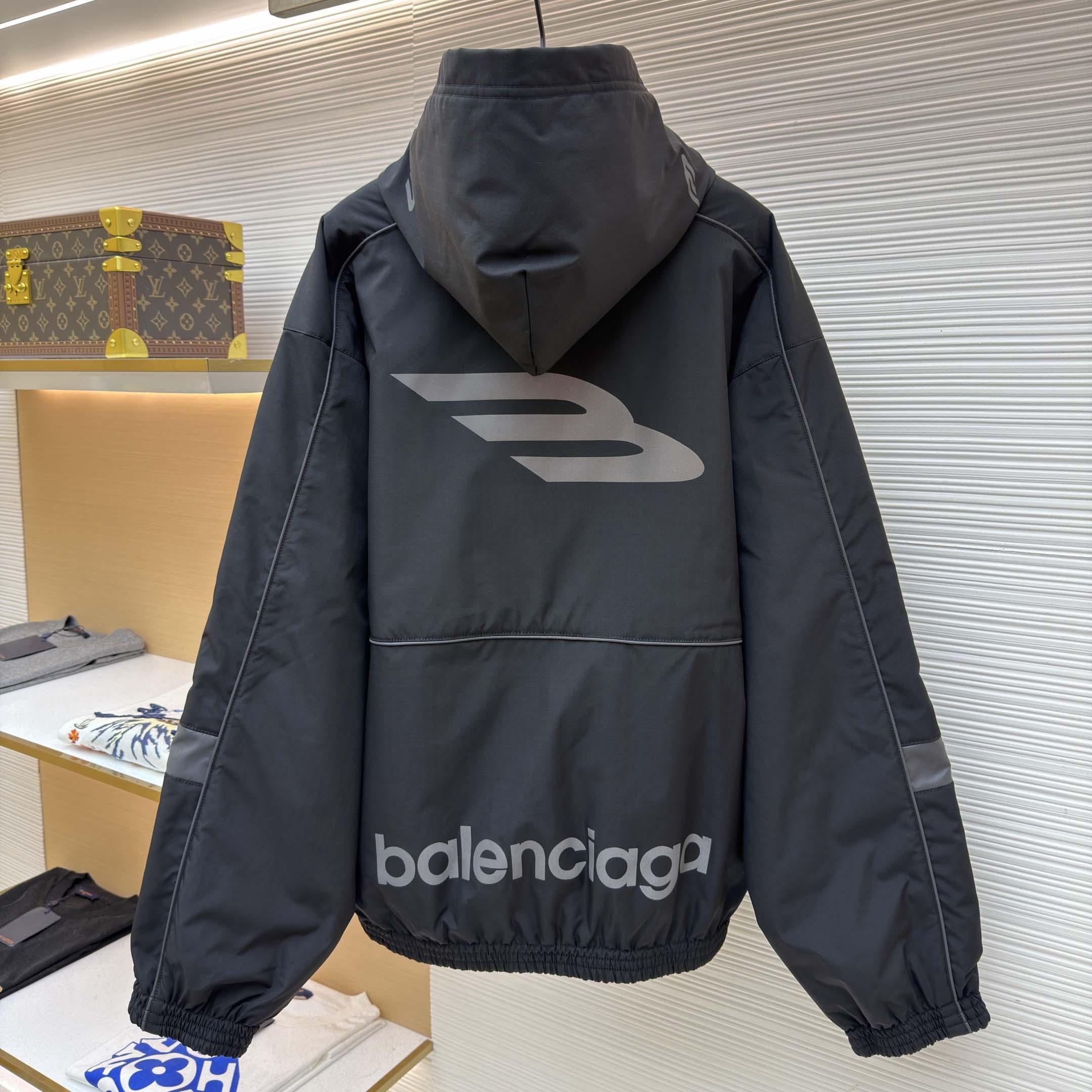 Balenciaga 3B Sports Icon Ski Tracksuit Parka in black - FashionPlug
