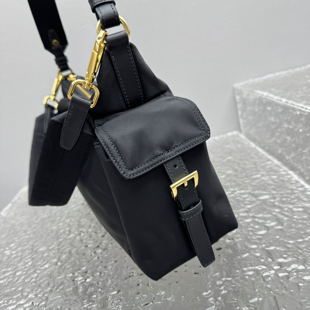 Prada Explore Large Re-Nylon And Leather Bag - FashionPlug