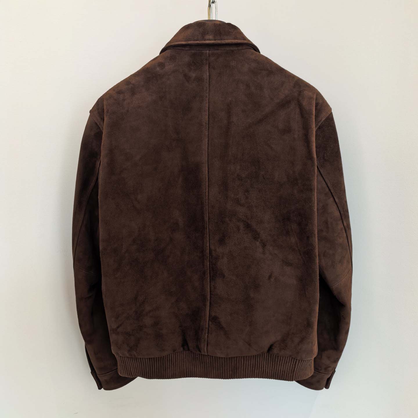  Loro Piana 'Johnie' or 'Kane' Brown Suede Bomber Jacket - FashionPlug