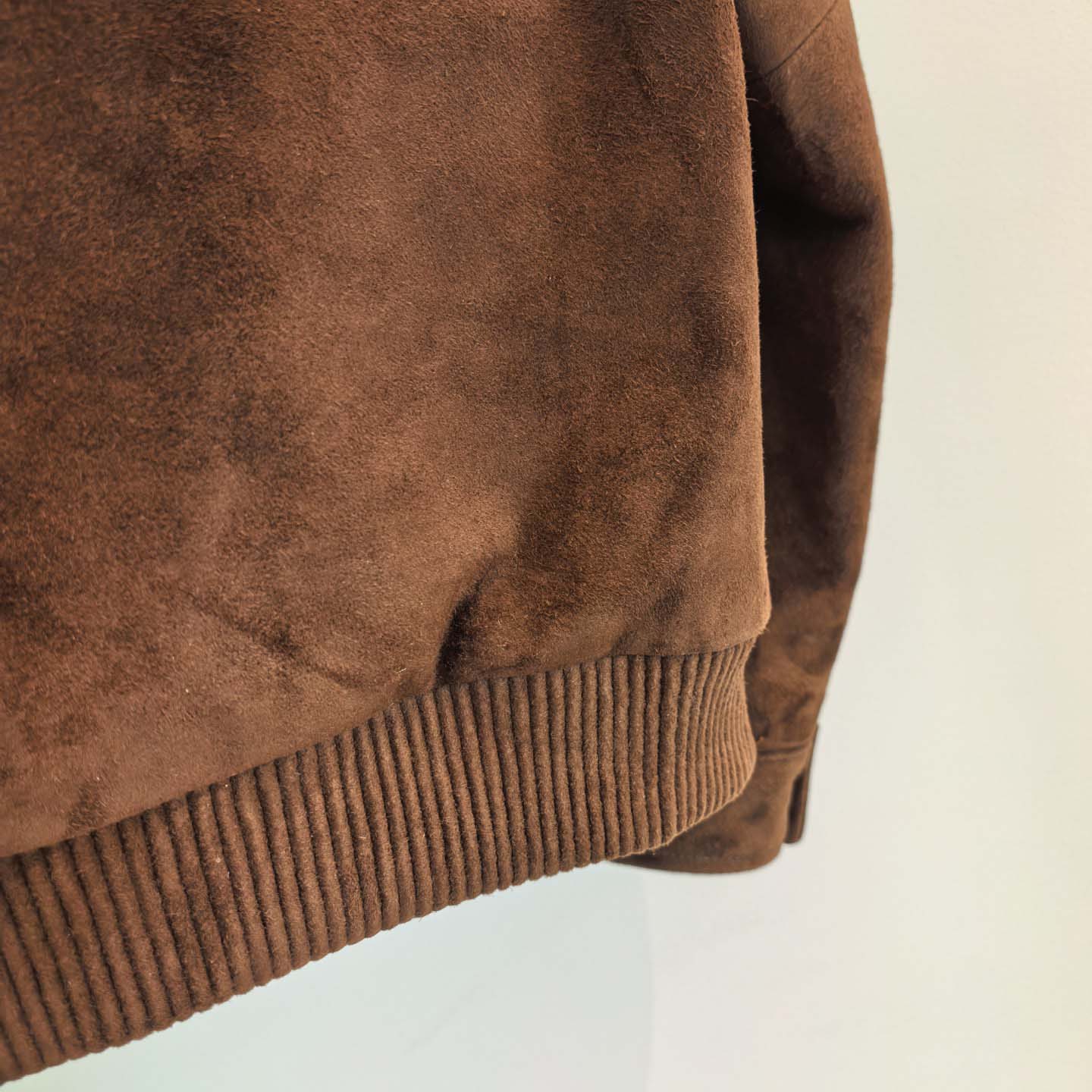  Loro Piana 'Johnie' or 'Kane' Brown Suede Bomber Jacket - FashionPlug
