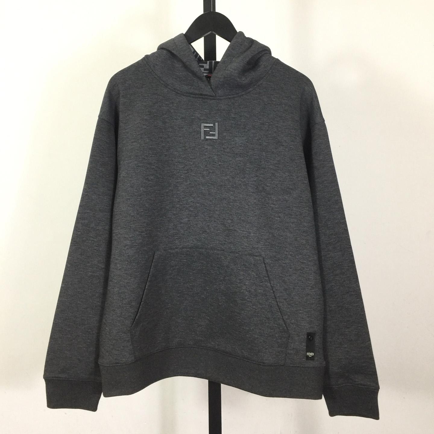 Fendi Dark gray Cotton Sweatshirt - FashionPlug