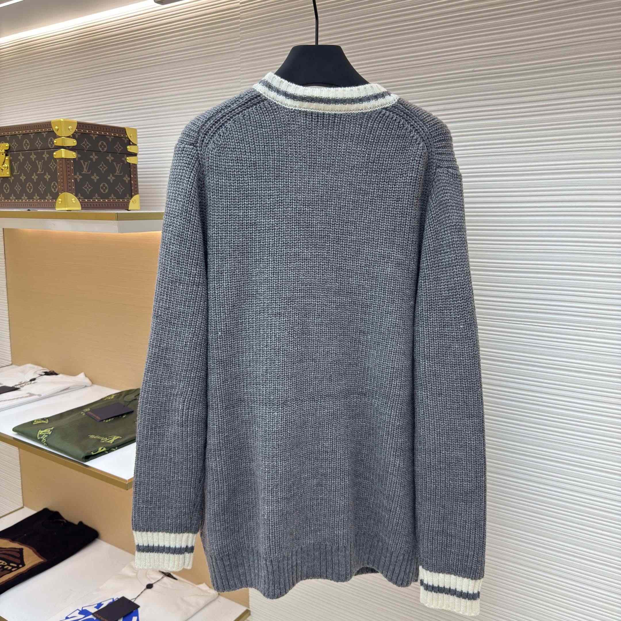 Miu Miu Ribbed Knit Wool And Cashmere Cardigan - FashionPlug
