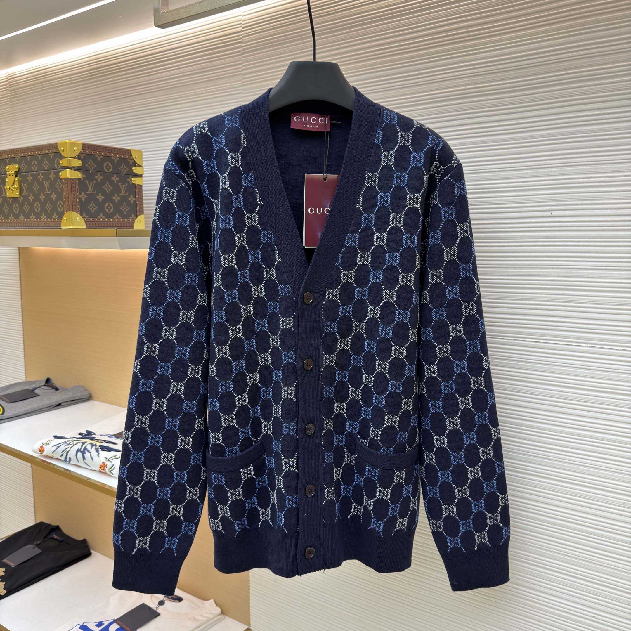 Gucci GG Double Wool Knit Sweater - FashionPlug