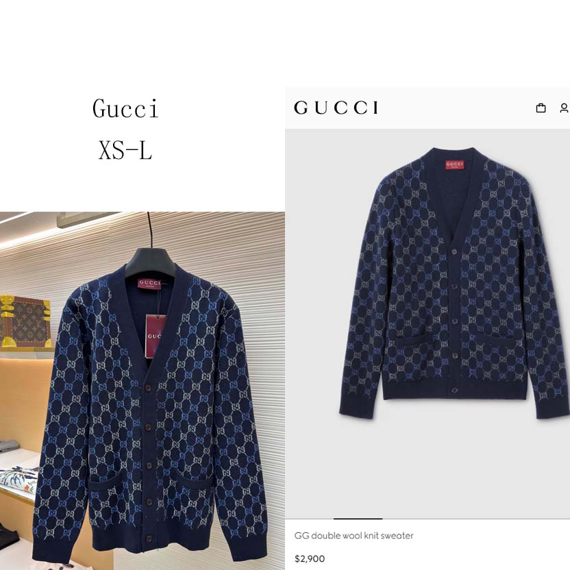 Gucci GG Double Wool Knit Sweater - FashionPlug