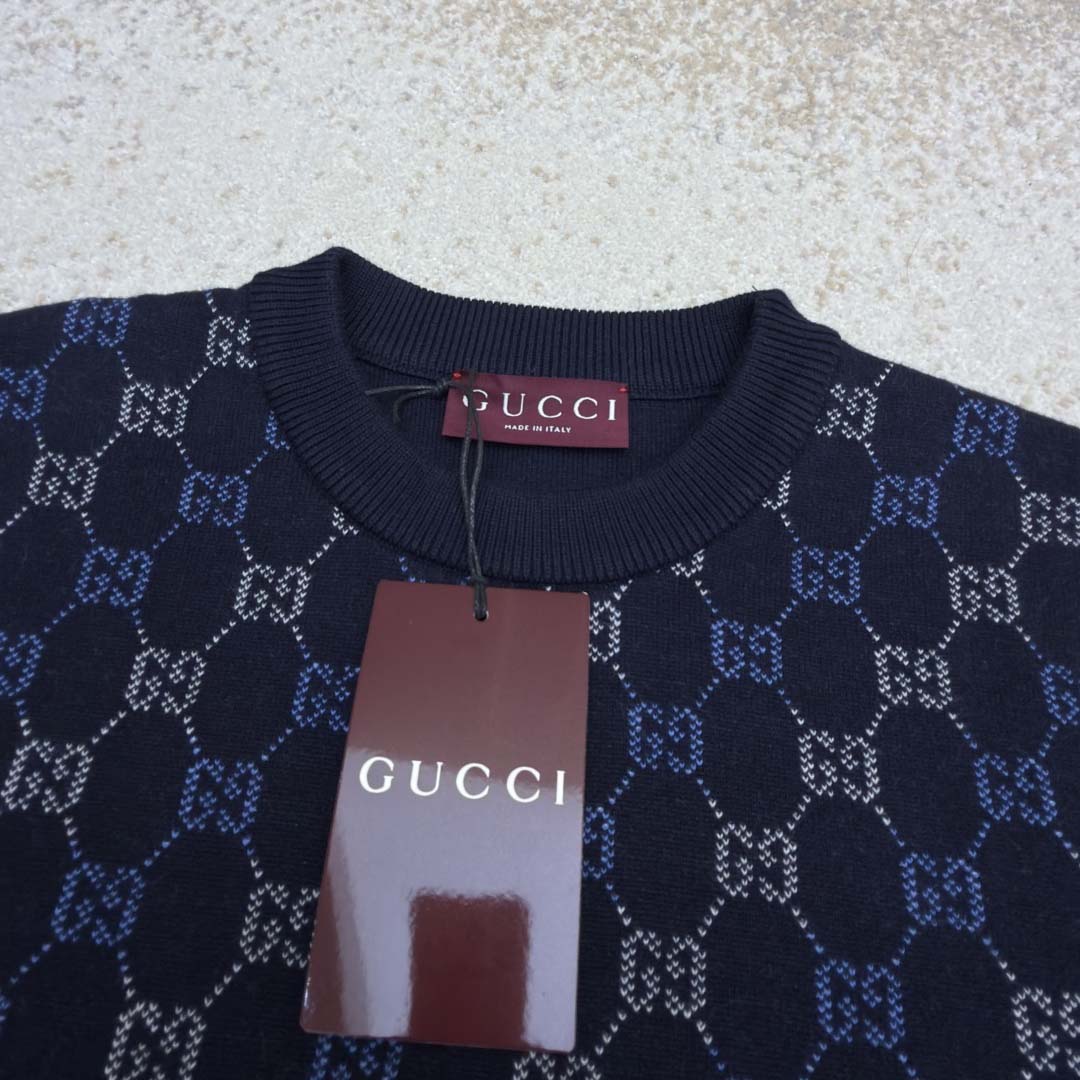 Gucci GG Double Wool Knit Sweater - FashionPlug