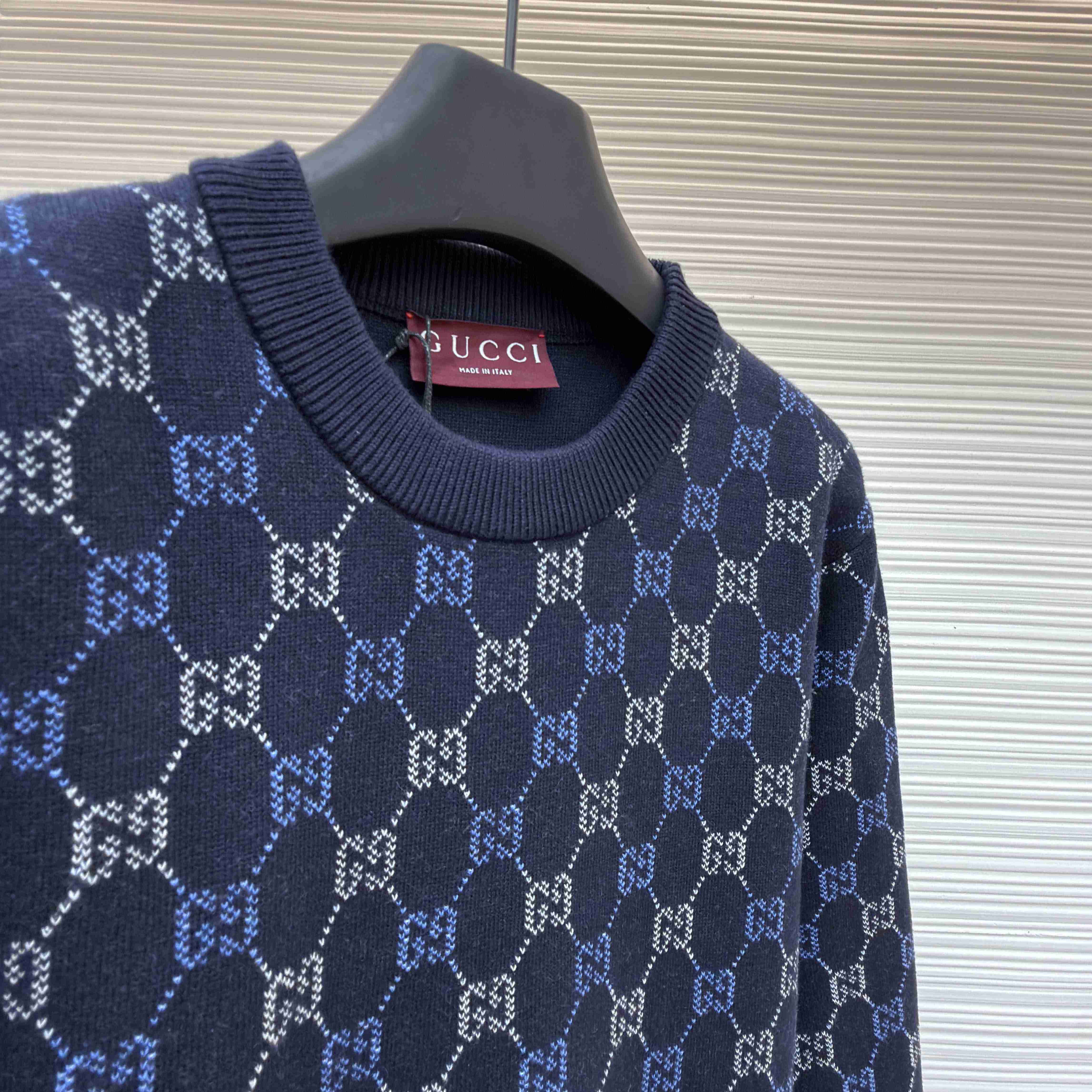 Gucci GG Double Wool Knit Sweater - FashionPlug