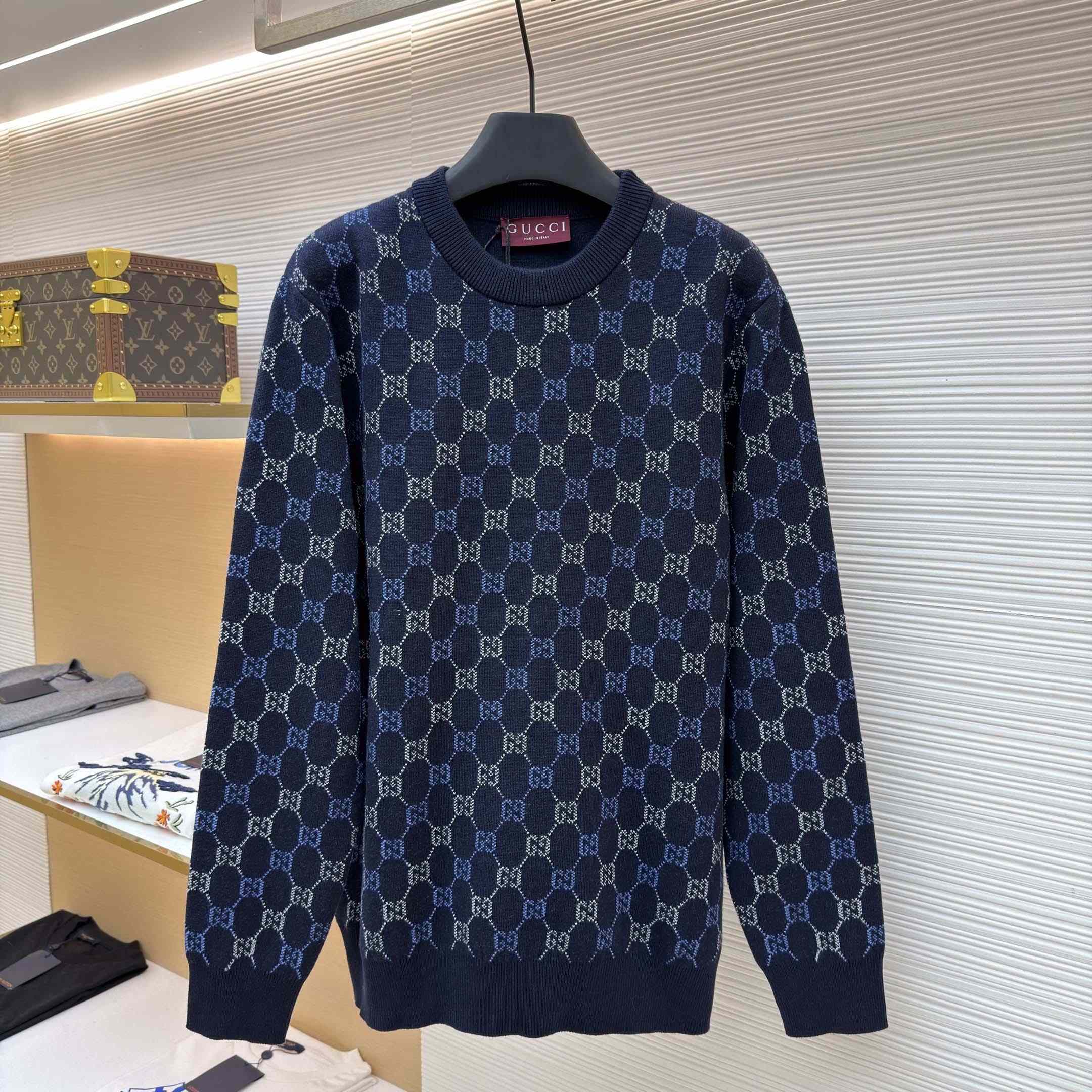 Gucci GG Double Wool Knit Sweater - FashionPlug