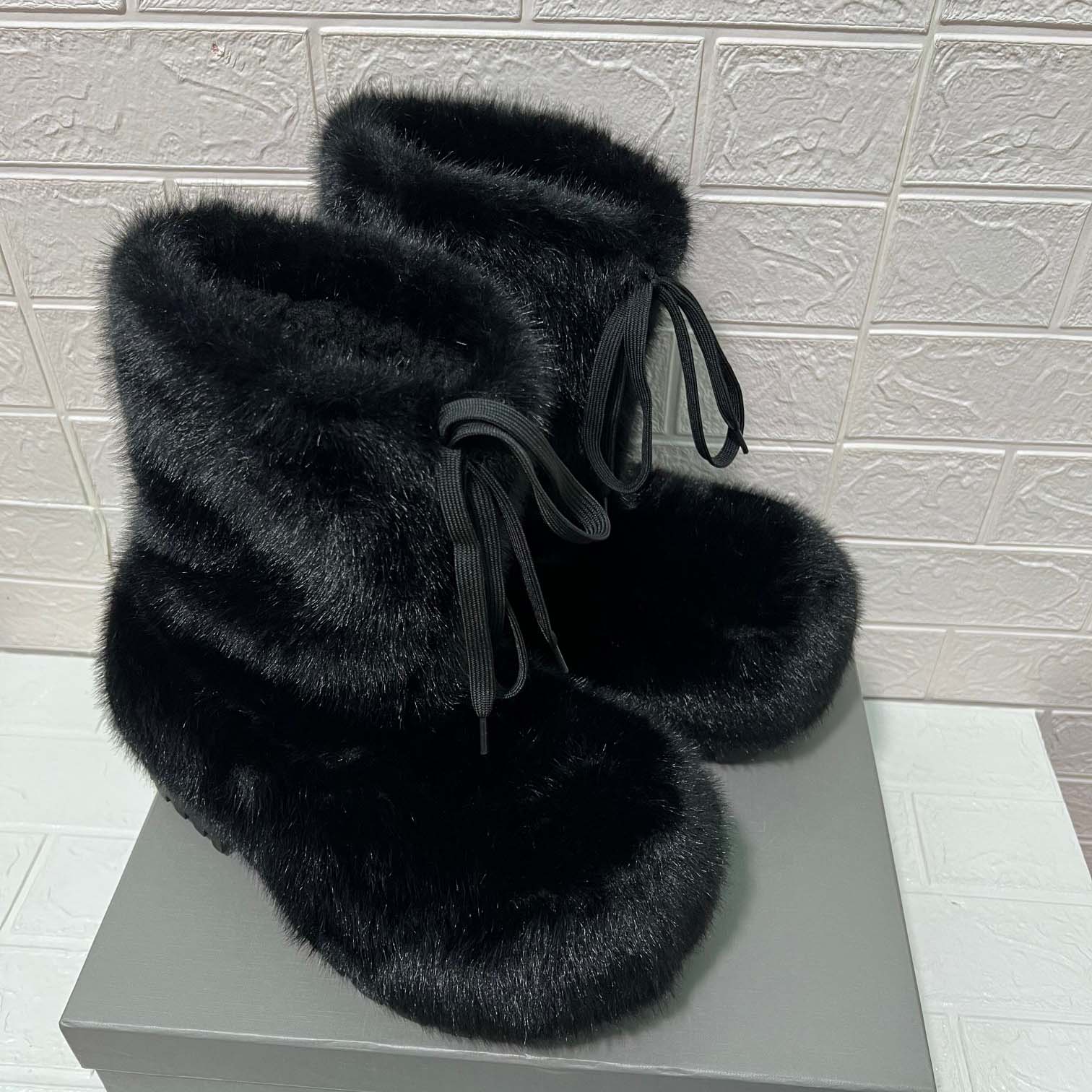 Balenciaga Alaska Low Boot In Black Synthetic Material - FashionPlug