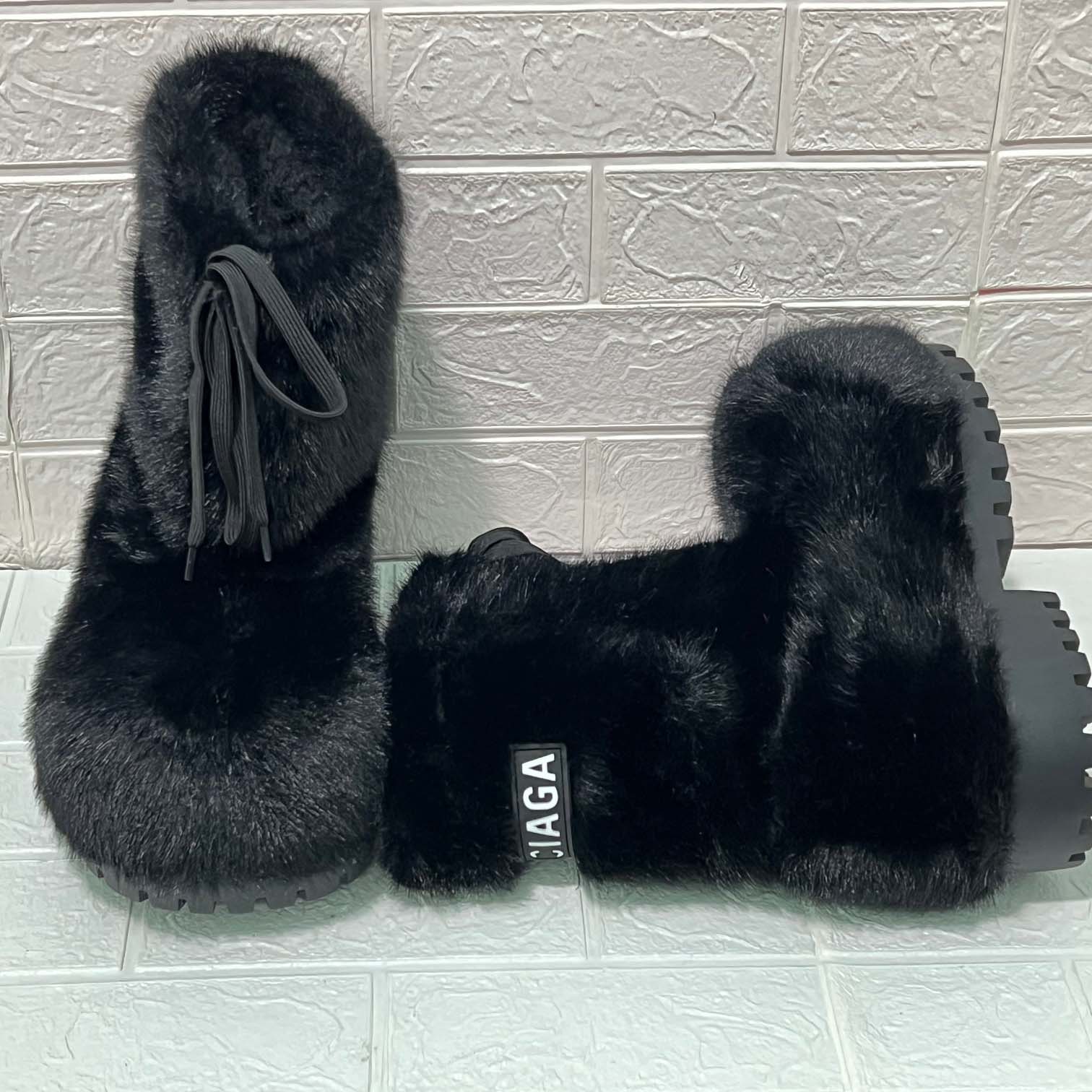 Balenciaga Alaska Low Boot In Black Synthetic Material - FashionPlug