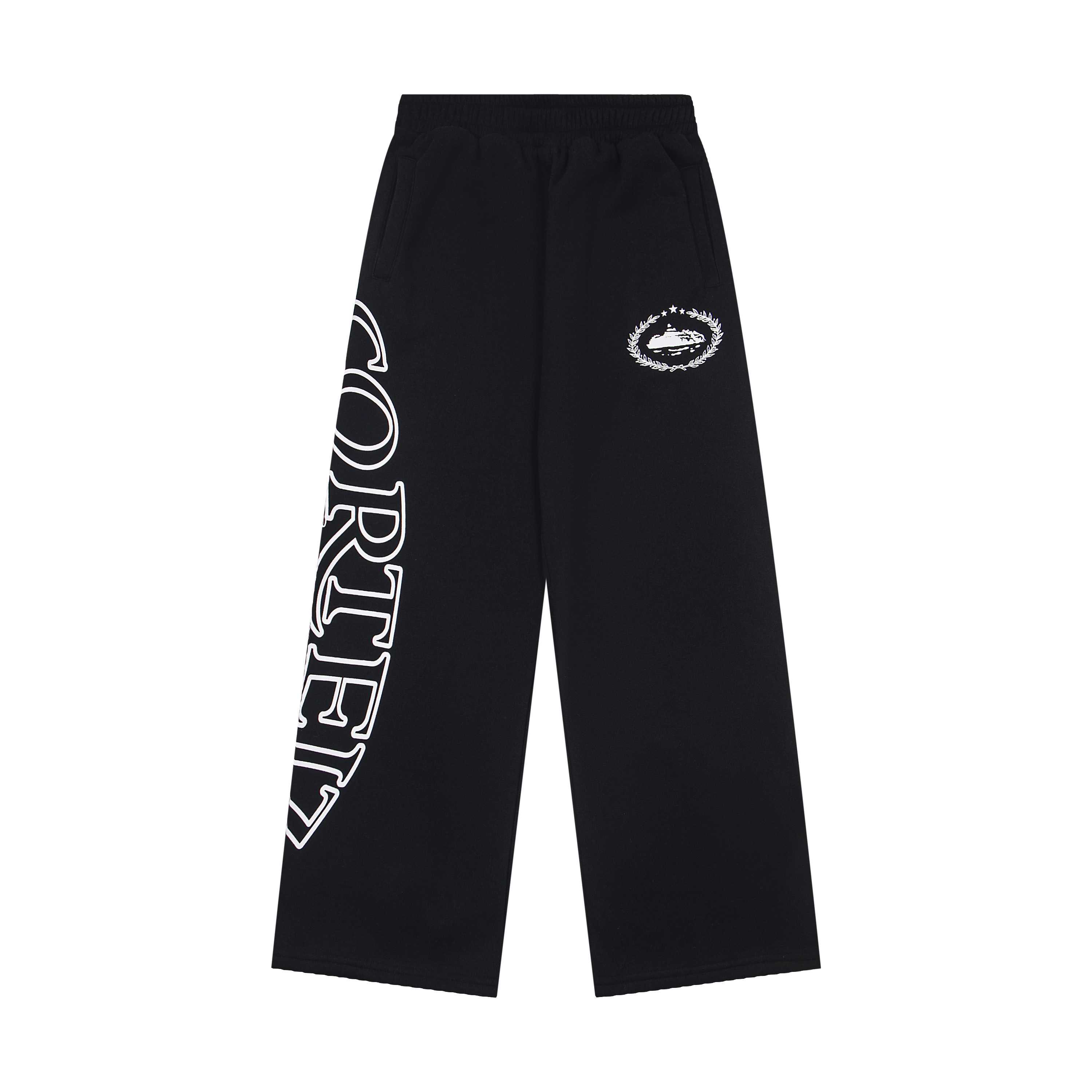 Corteiz RTW Superior Royale Open Hem Black Pants - FashionPlug