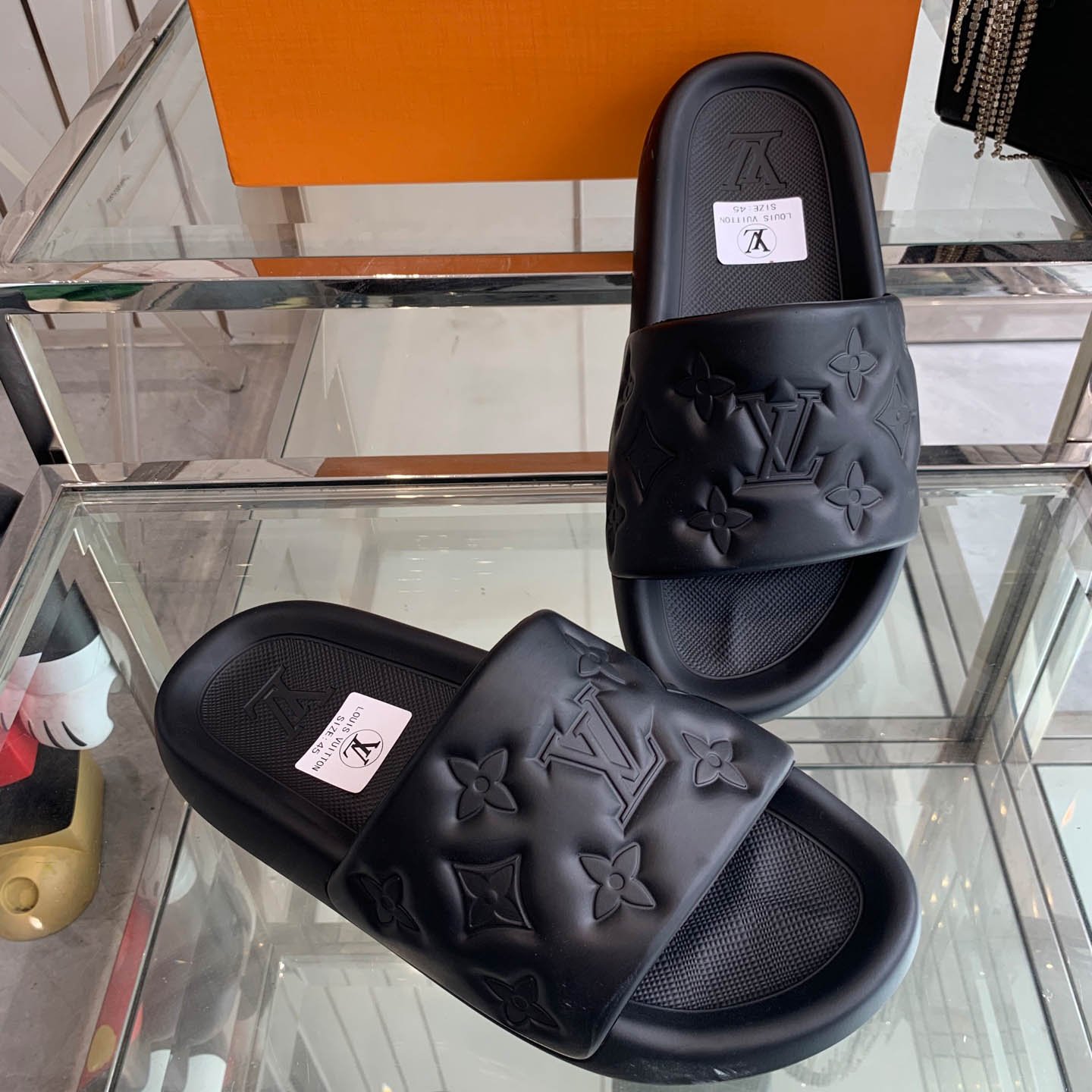 Louis Vuitton Waterfront Mule 'Monogram Embossed - Black' - FashionPlug