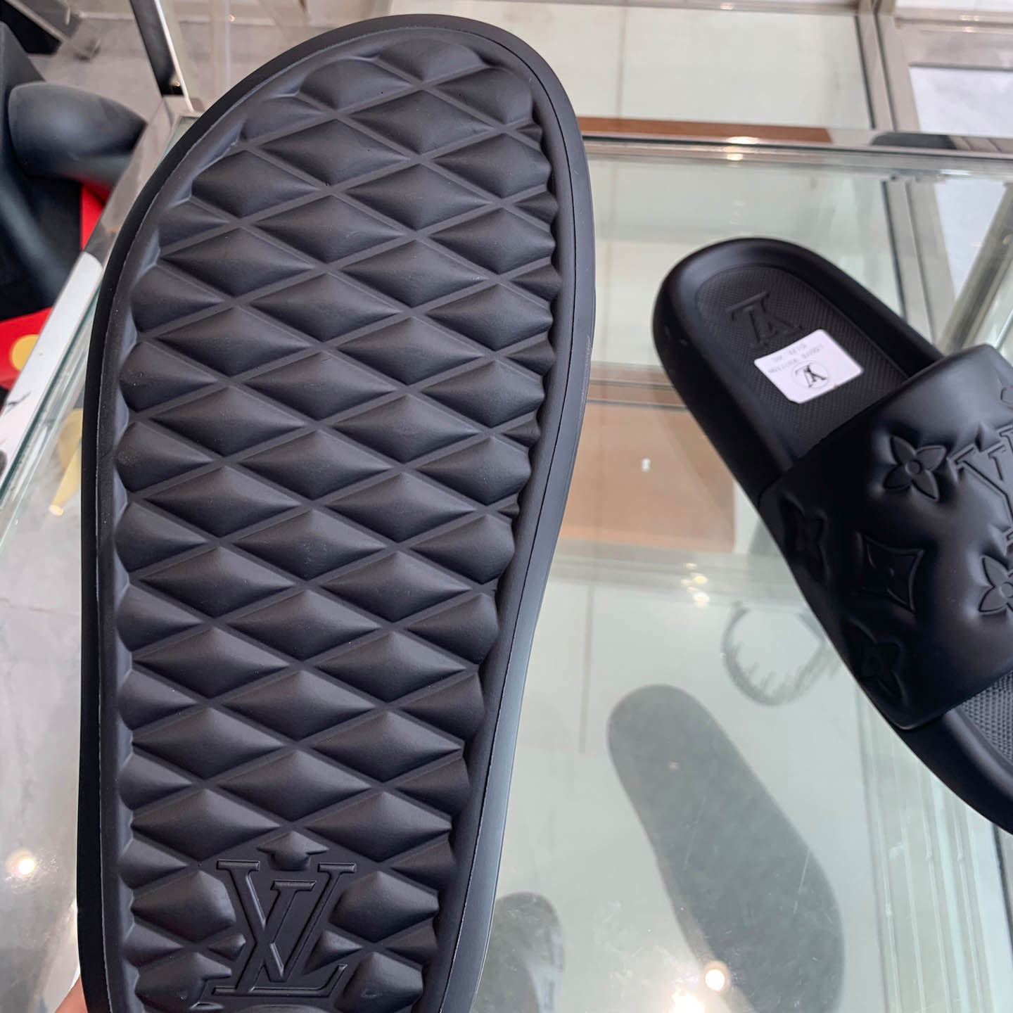 Louis Vuitton Waterfront Mule 'Monogram Embossed - Black' - FashionPlug