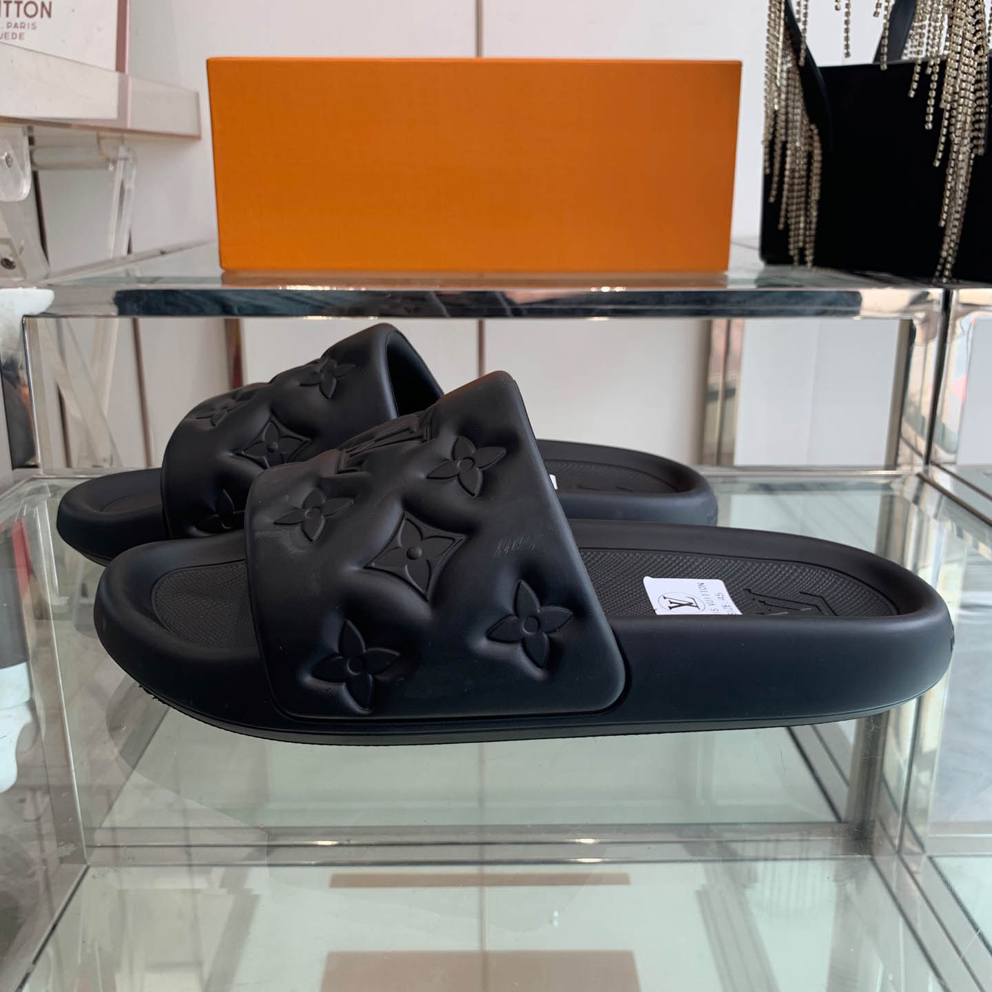 Louis Vuitton Waterfront Mule 'Monogram Embossed - Black' - FashionPlug