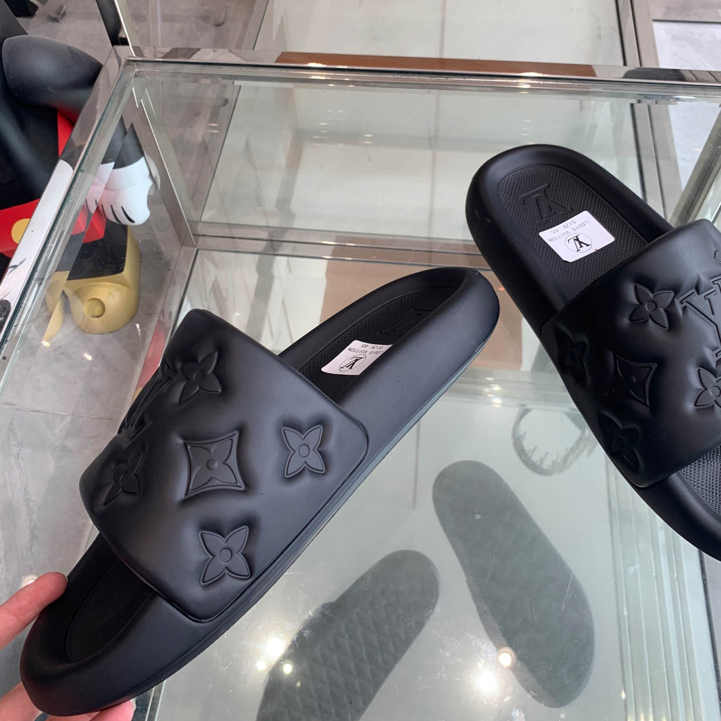 Louis Vuitton Waterfront Mule 'Monogram Embossed - Black' - FashionPlug
