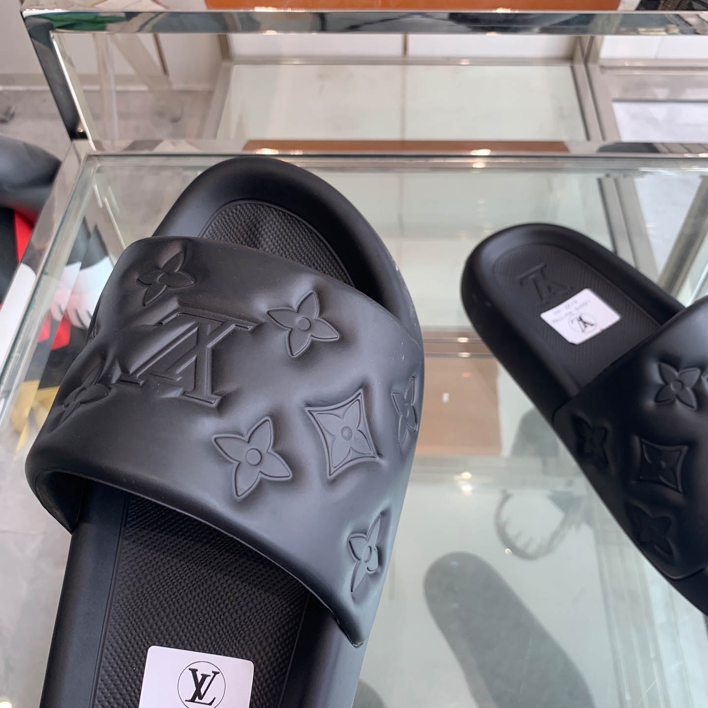 Louis Vuitton Waterfront Mule 'Monogram Embossed - Black' - FashionPlug