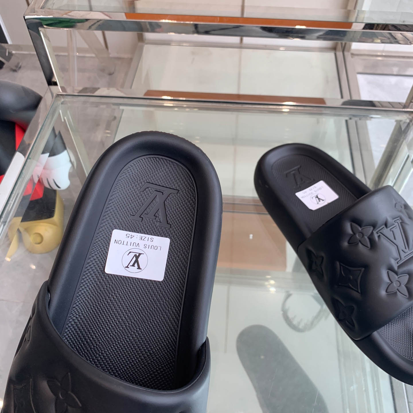 Louis Vuitton Waterfront Mule 'Monogram Embossed - Black' - FashionPlug