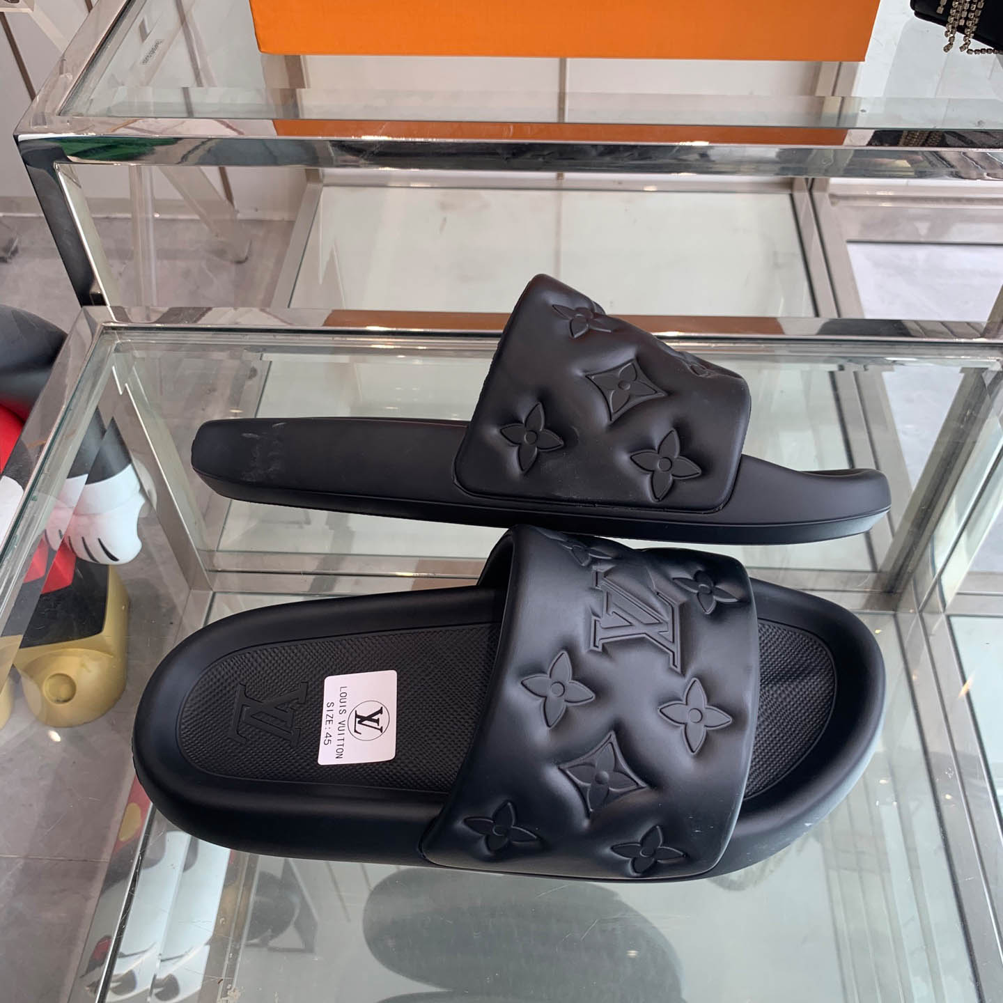Louis Vuitton Waterfront Mule 'Monogram Embossed - Black' - FashionPlug