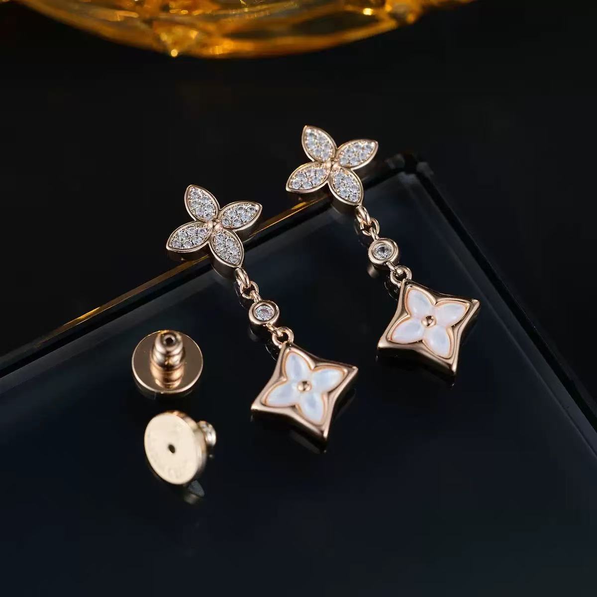 Louis Vuitton Color Blossom Double Star Earrings - FashionPlug