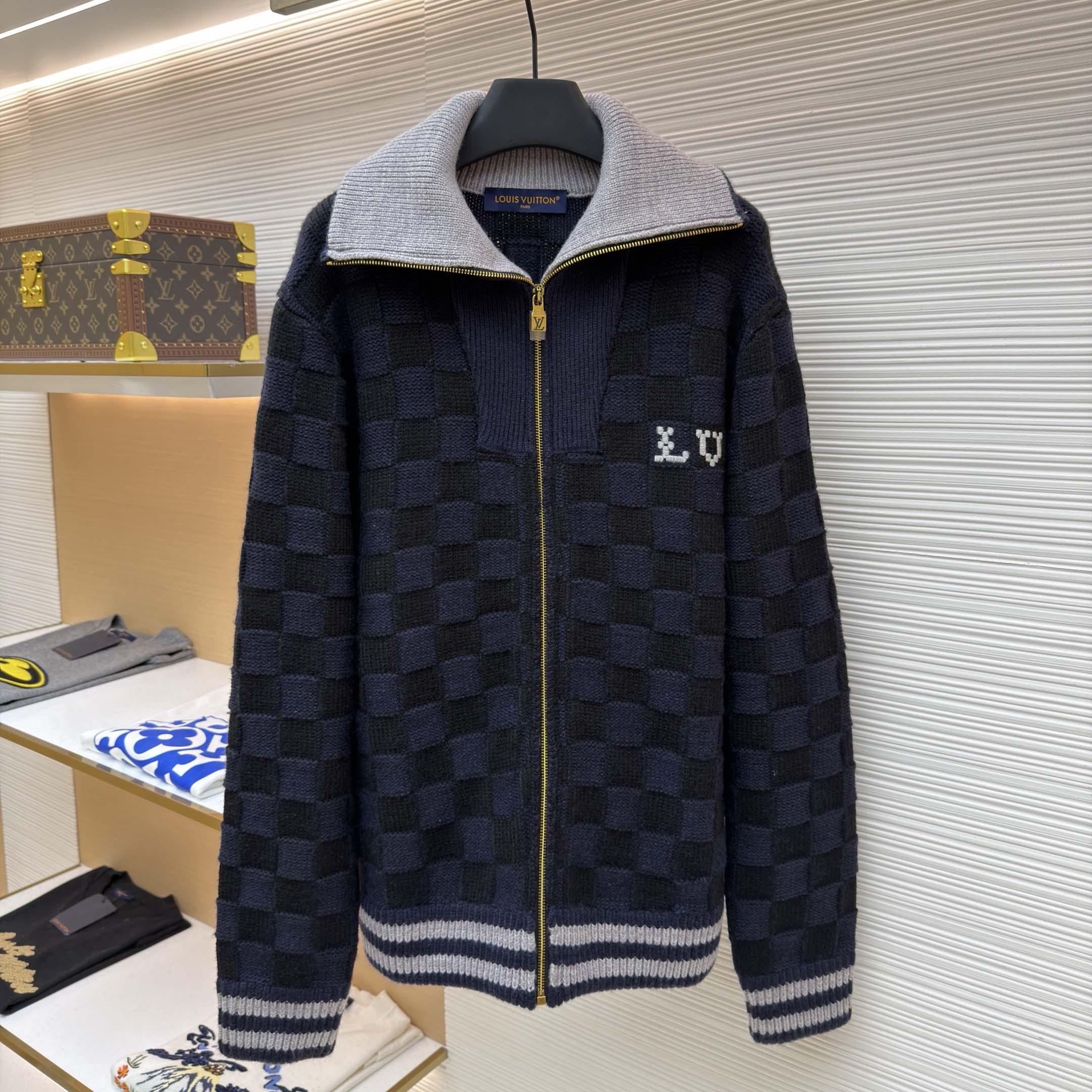 Louis Vuitton Damier Knit Blouson   1AJBVQ - FashionPlug