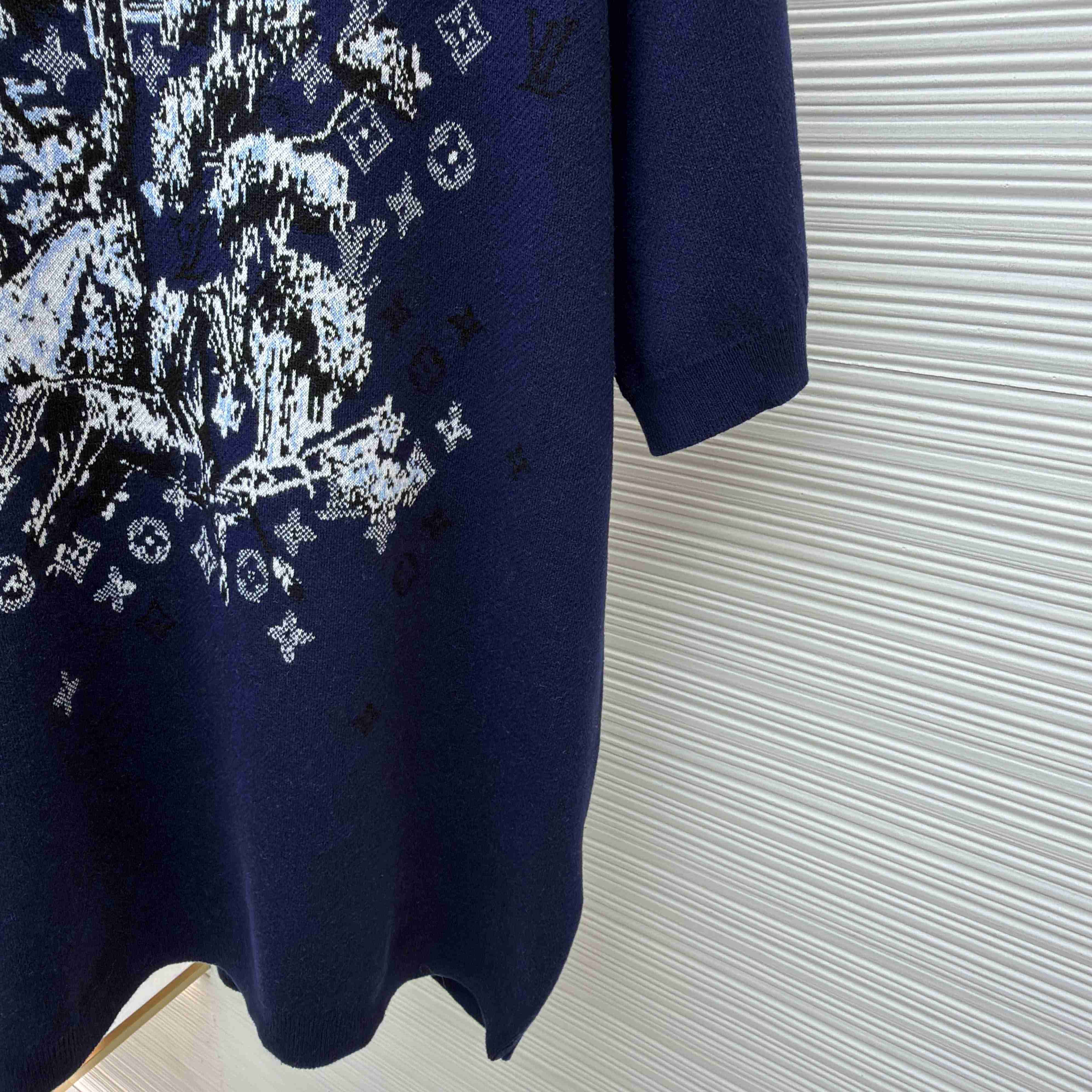 Louis Vuitton Short-Sleeved Jacquard Crewneck    1AJBVC - FashionPlug