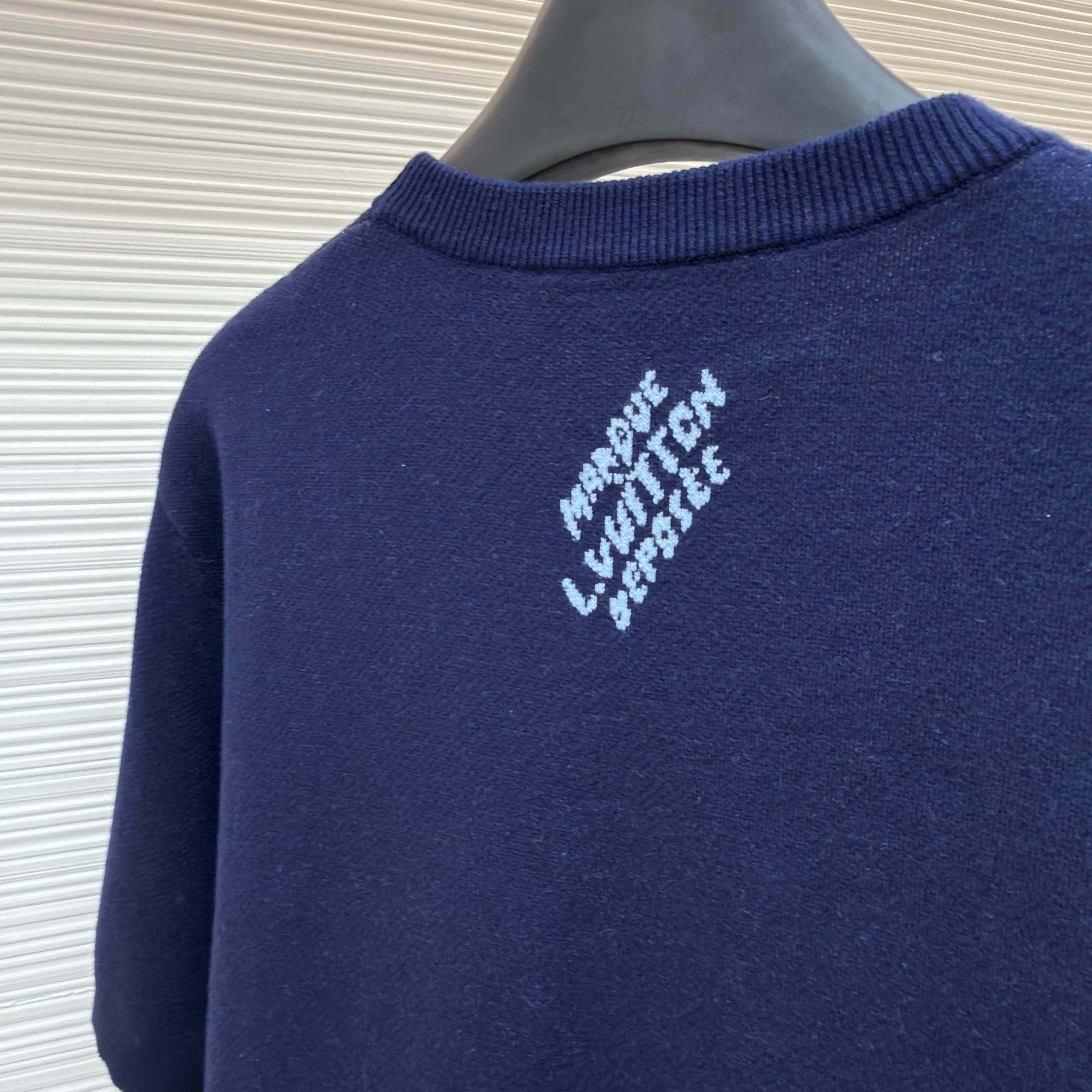 Louis Vuitton Short-Sleeved Jacquard Crewneck    1AJBVC - FashionPlug